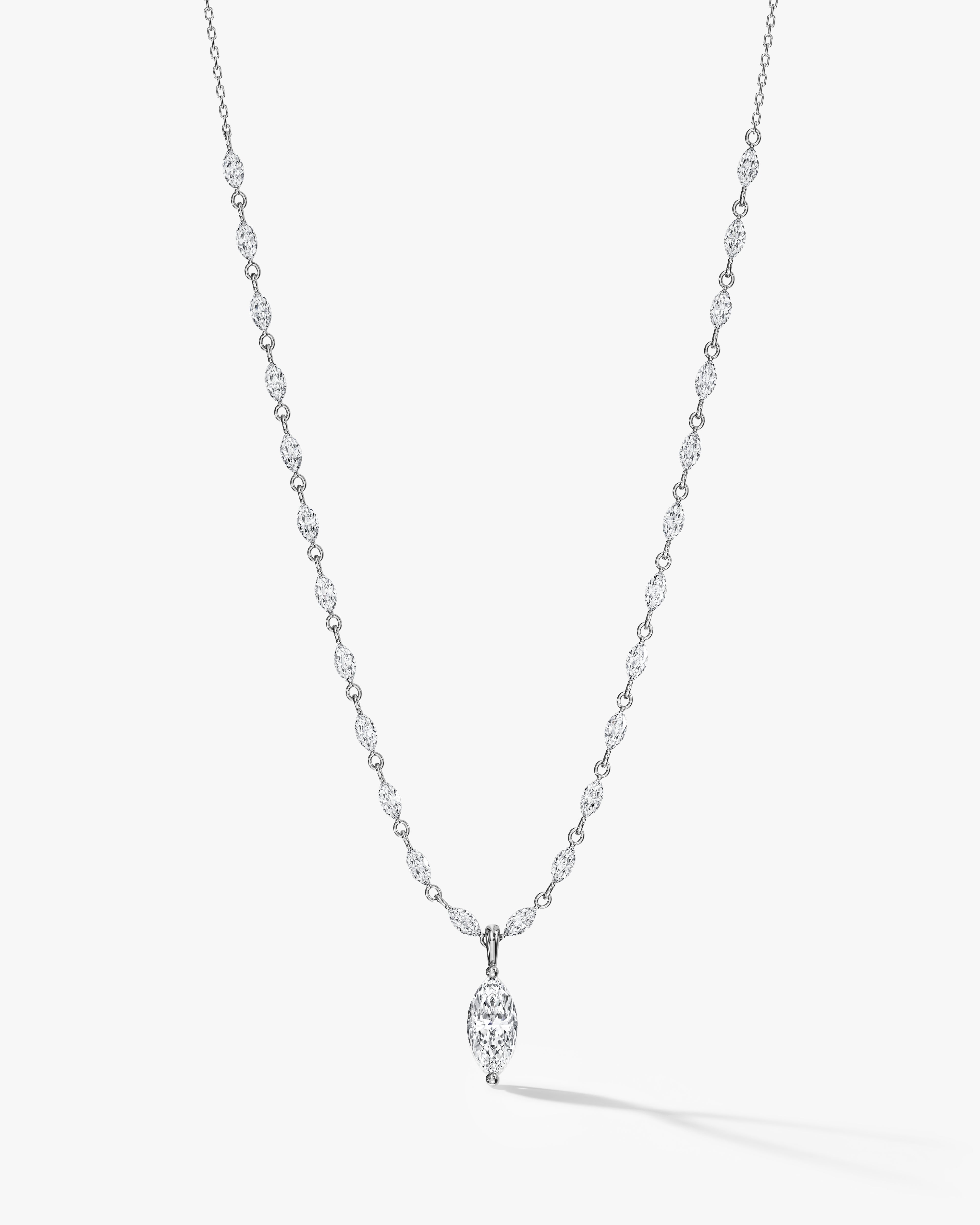 Marquise Trail Drop Necklace