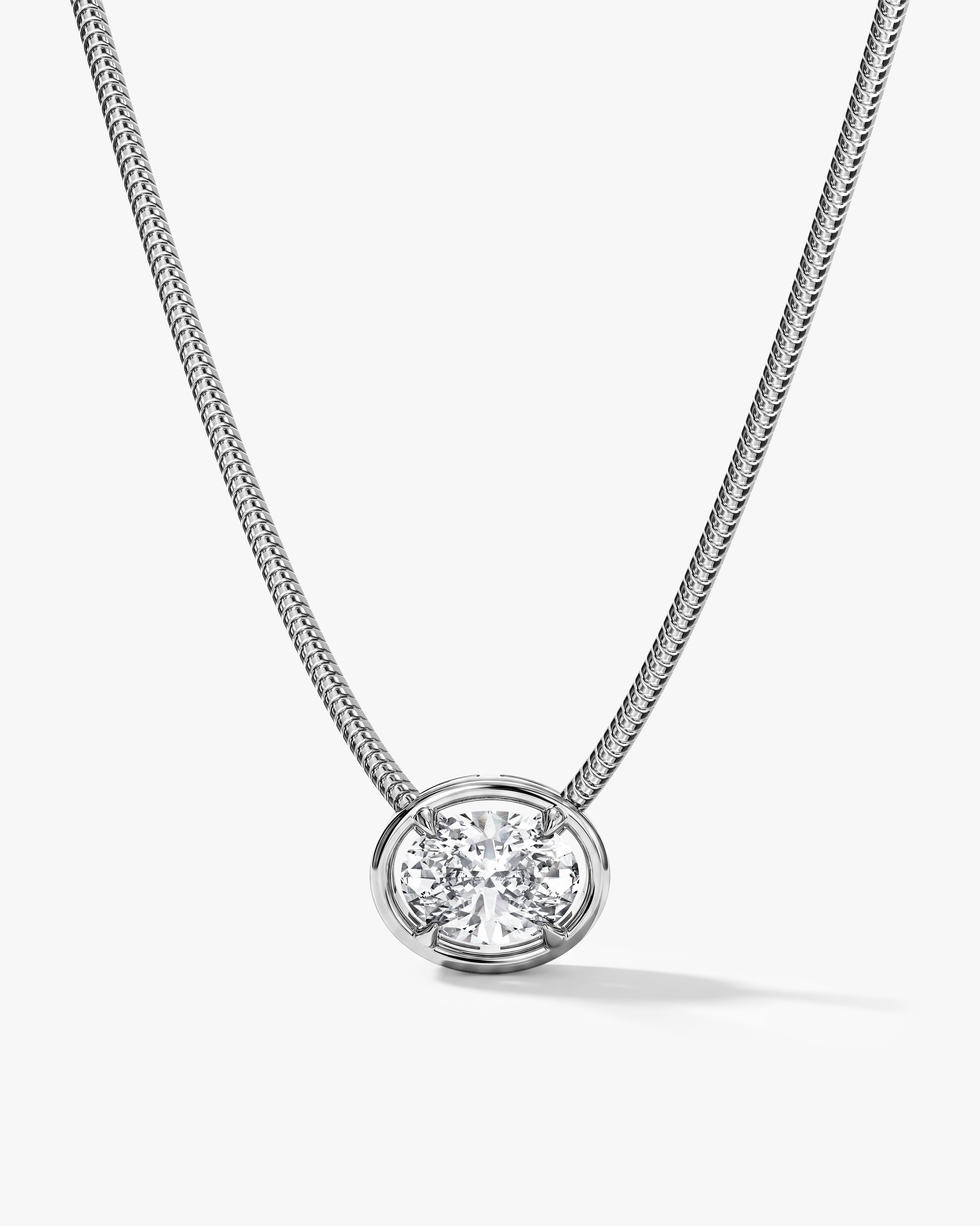 Serpent Chain Solitaire Necklace