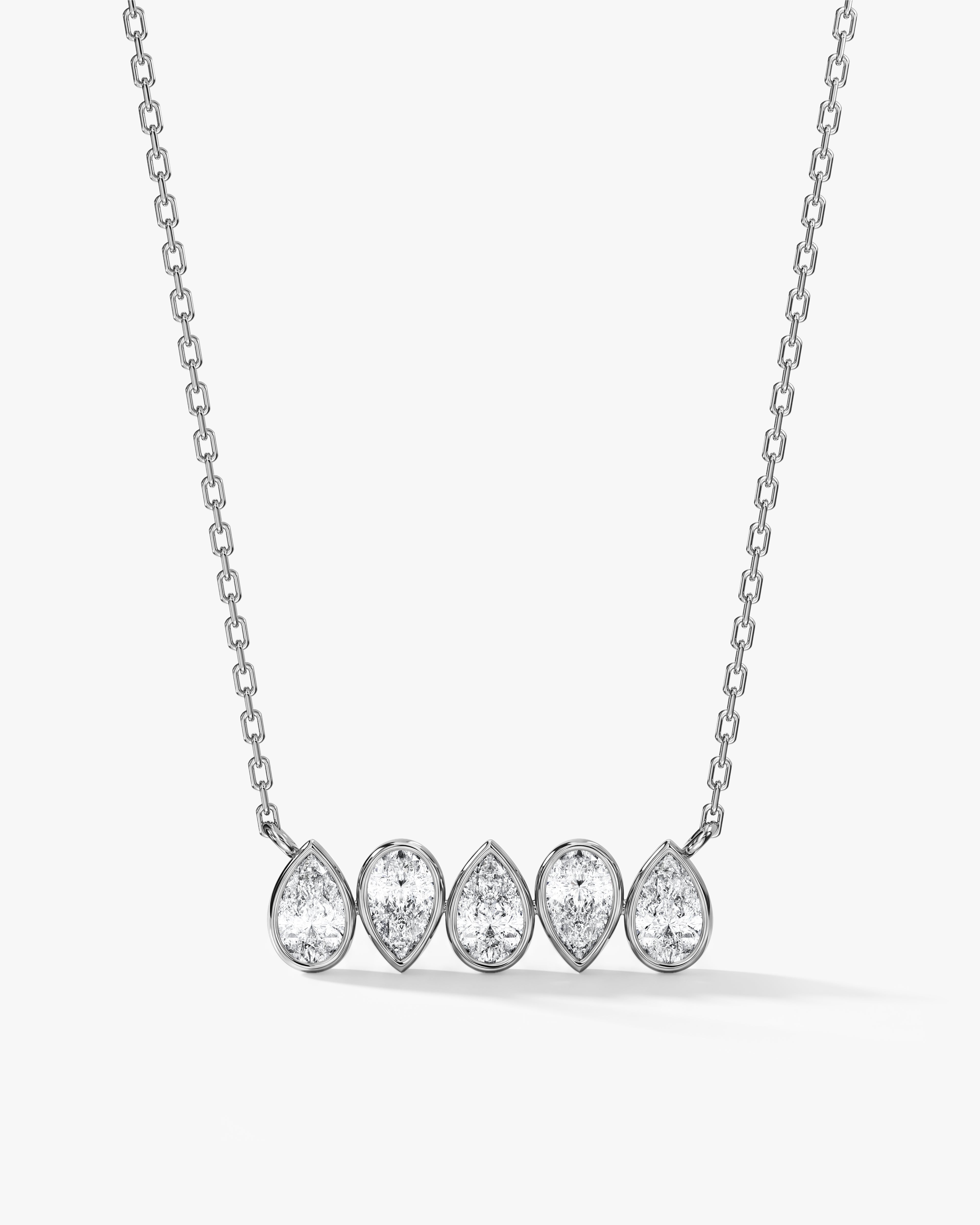 Teardrop Row Necklace