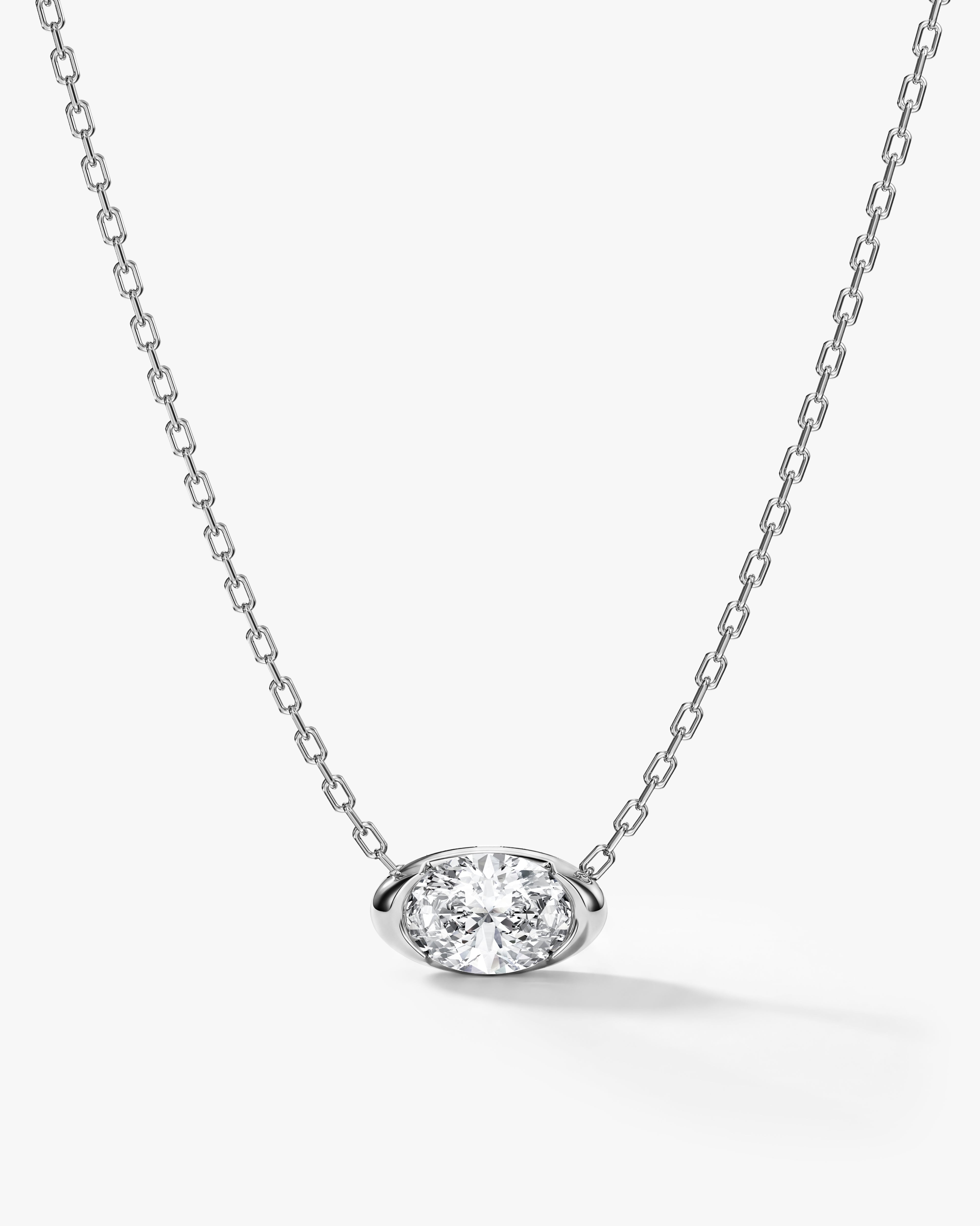 Sideways Oval Necklace