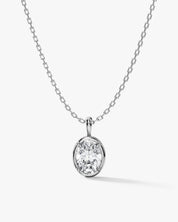 Oval Solitaire Necklace