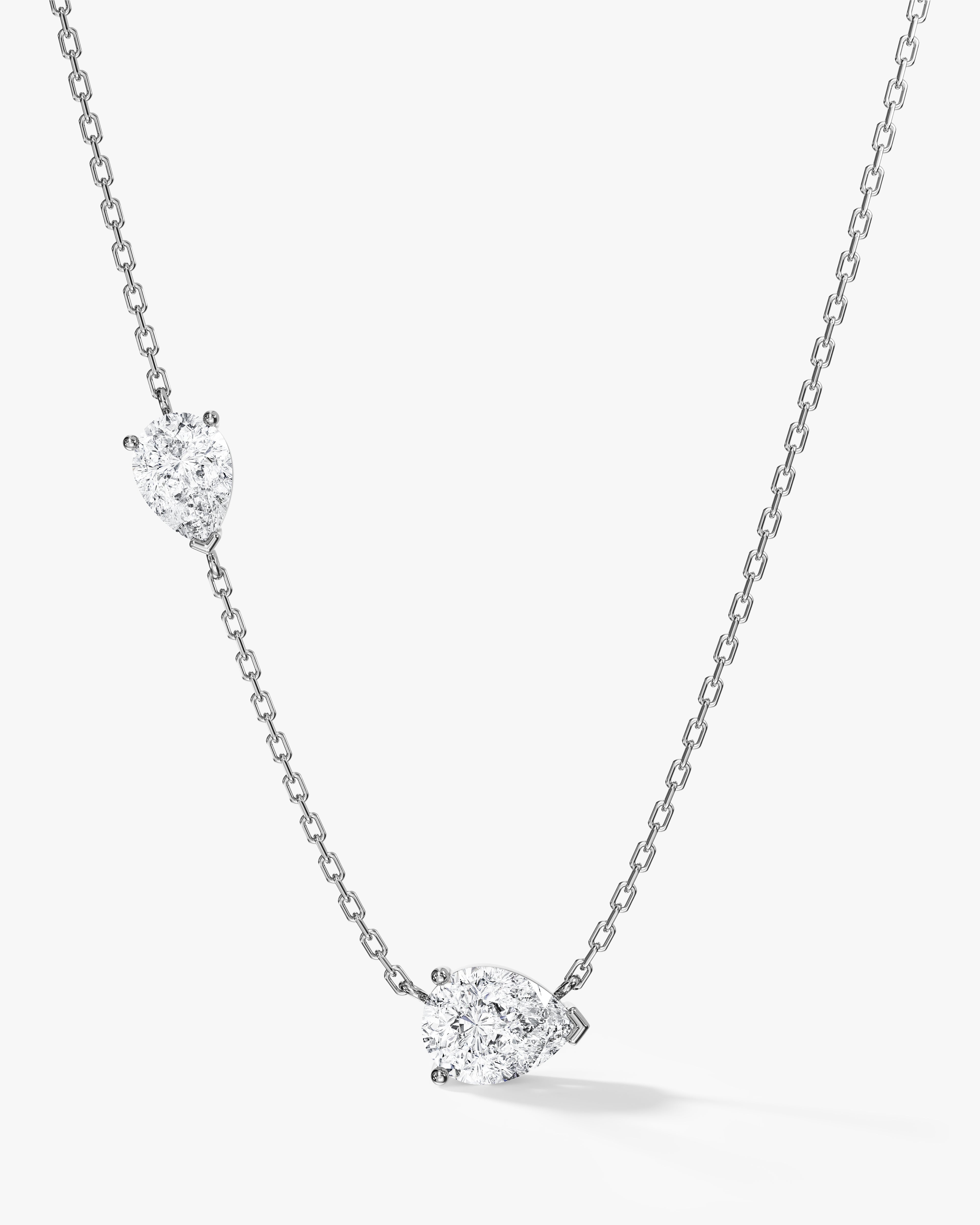 Double Teardrop Trail Necklace