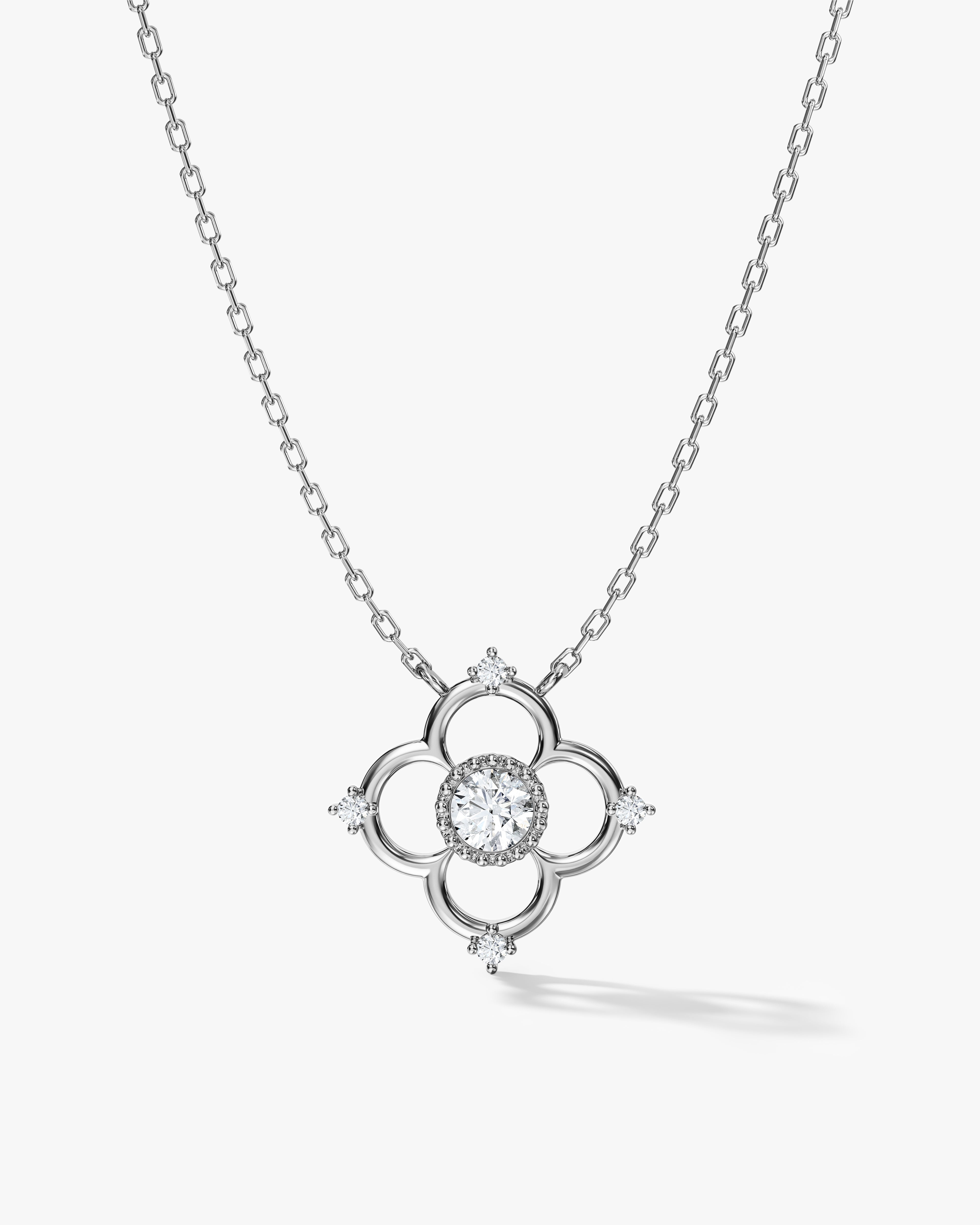 Open Petal Clover Necklace
