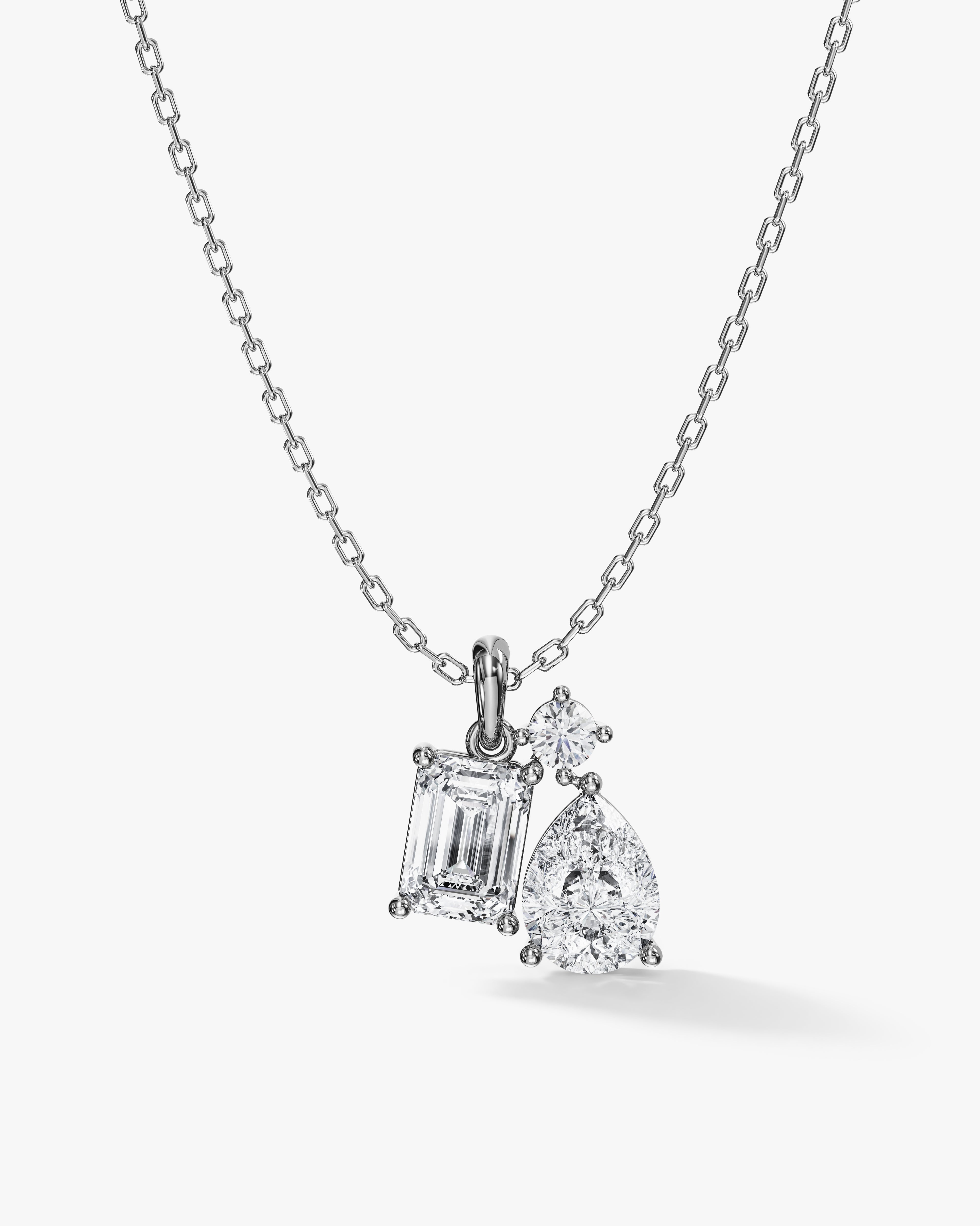Triple Sparkle Cluster Necklace