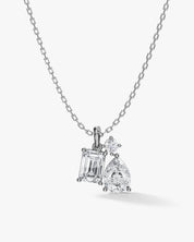 Triple Sparkle Cluster Necklace