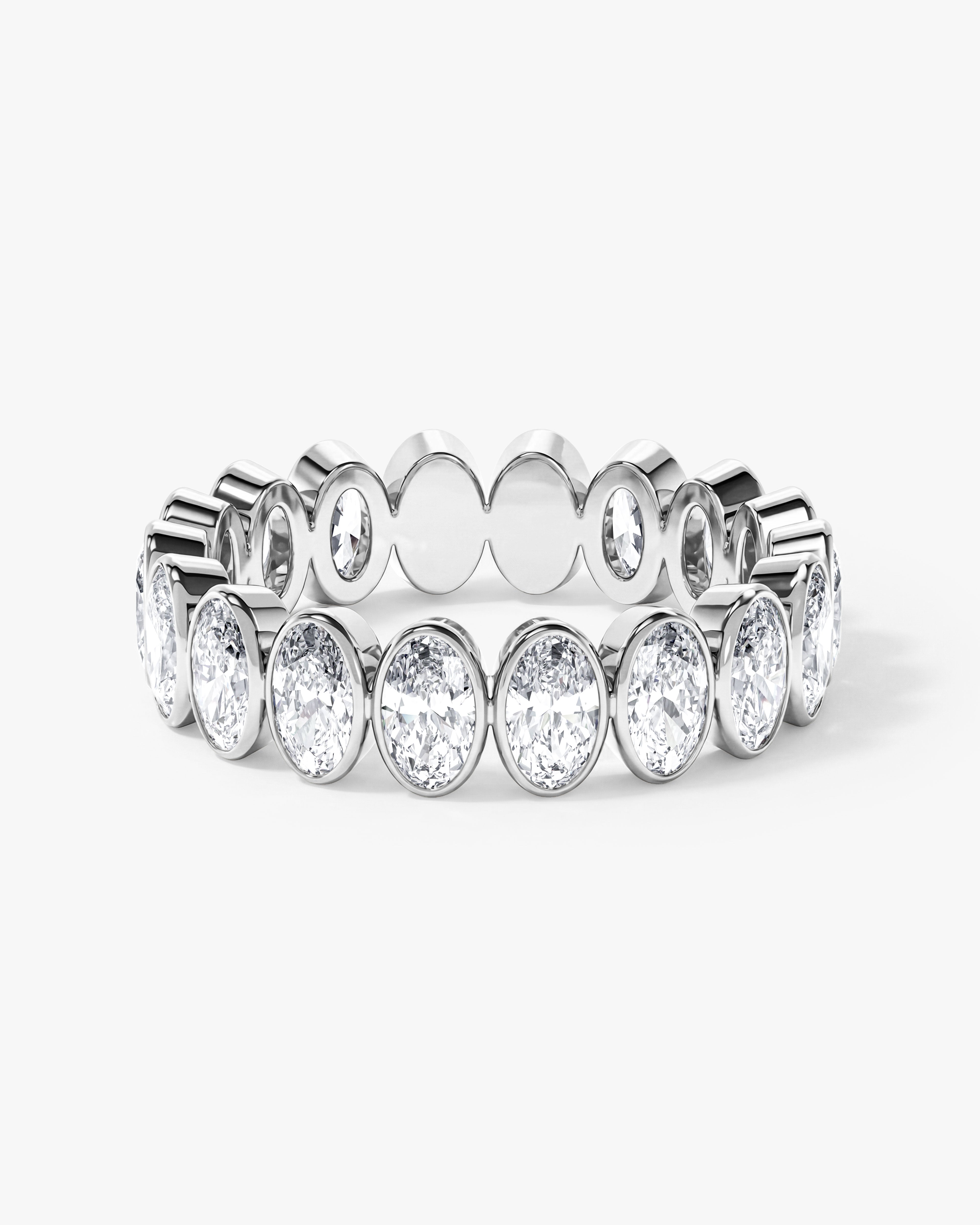 Bezel Oval Eternity Band (4.00 CT TW)