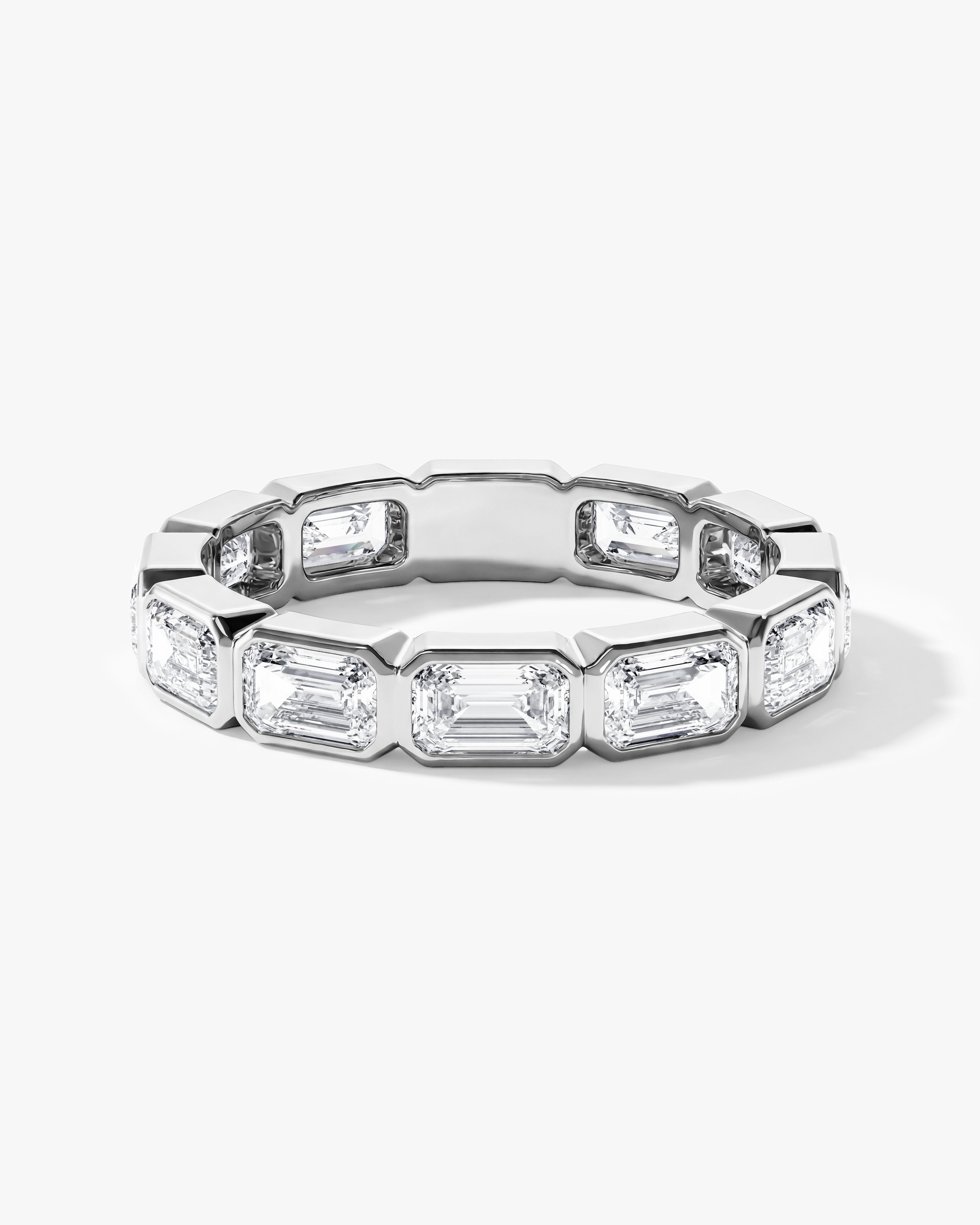 East-West Bezel Emerald Eternity Band (3.50 CT TW)