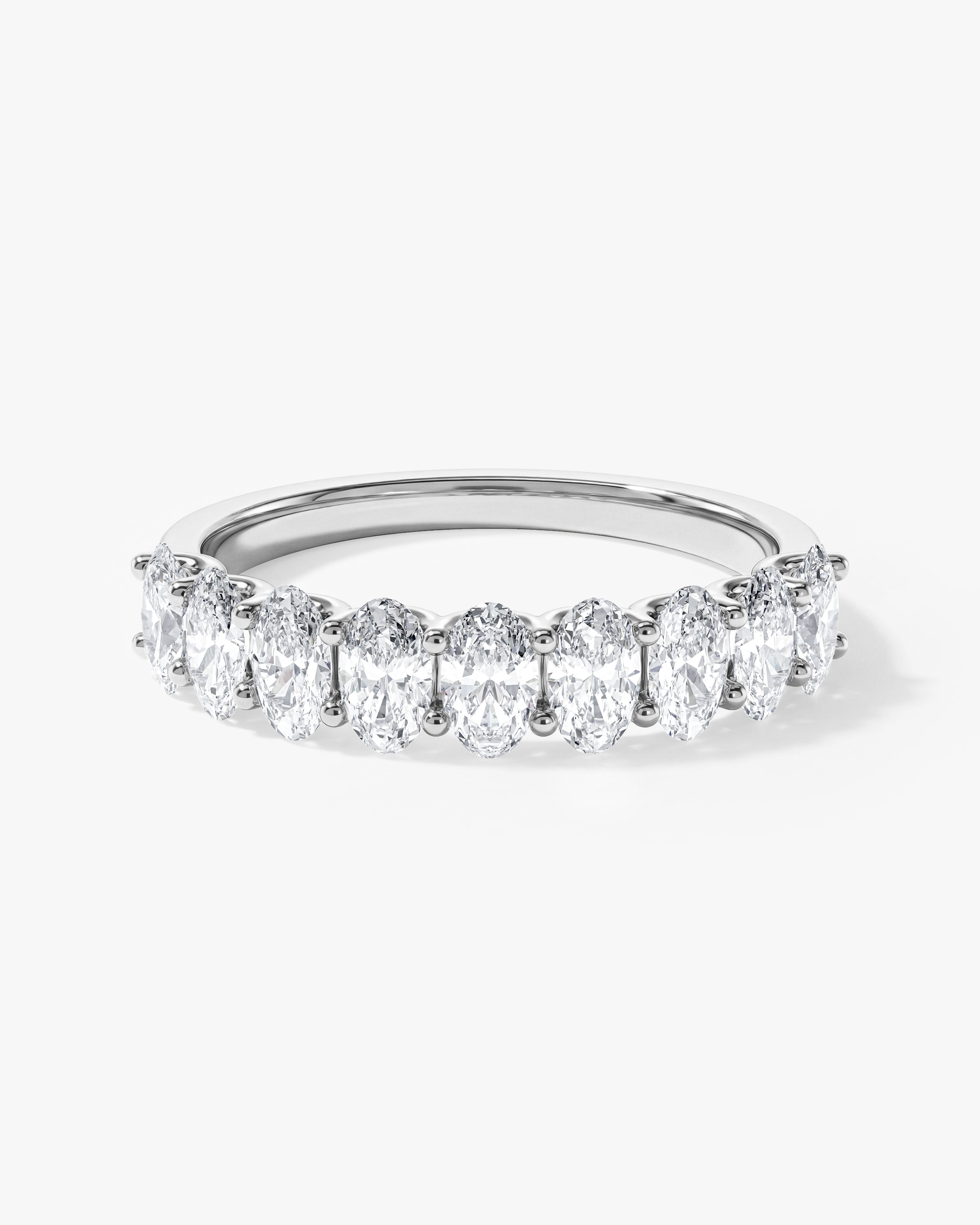 U-Prong Oval Half Eternity Band (2.50 CT TW)
