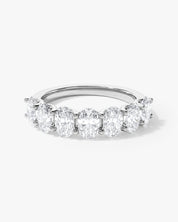 U-Prong Oval Half Eternity Band (4.00 CT TW)