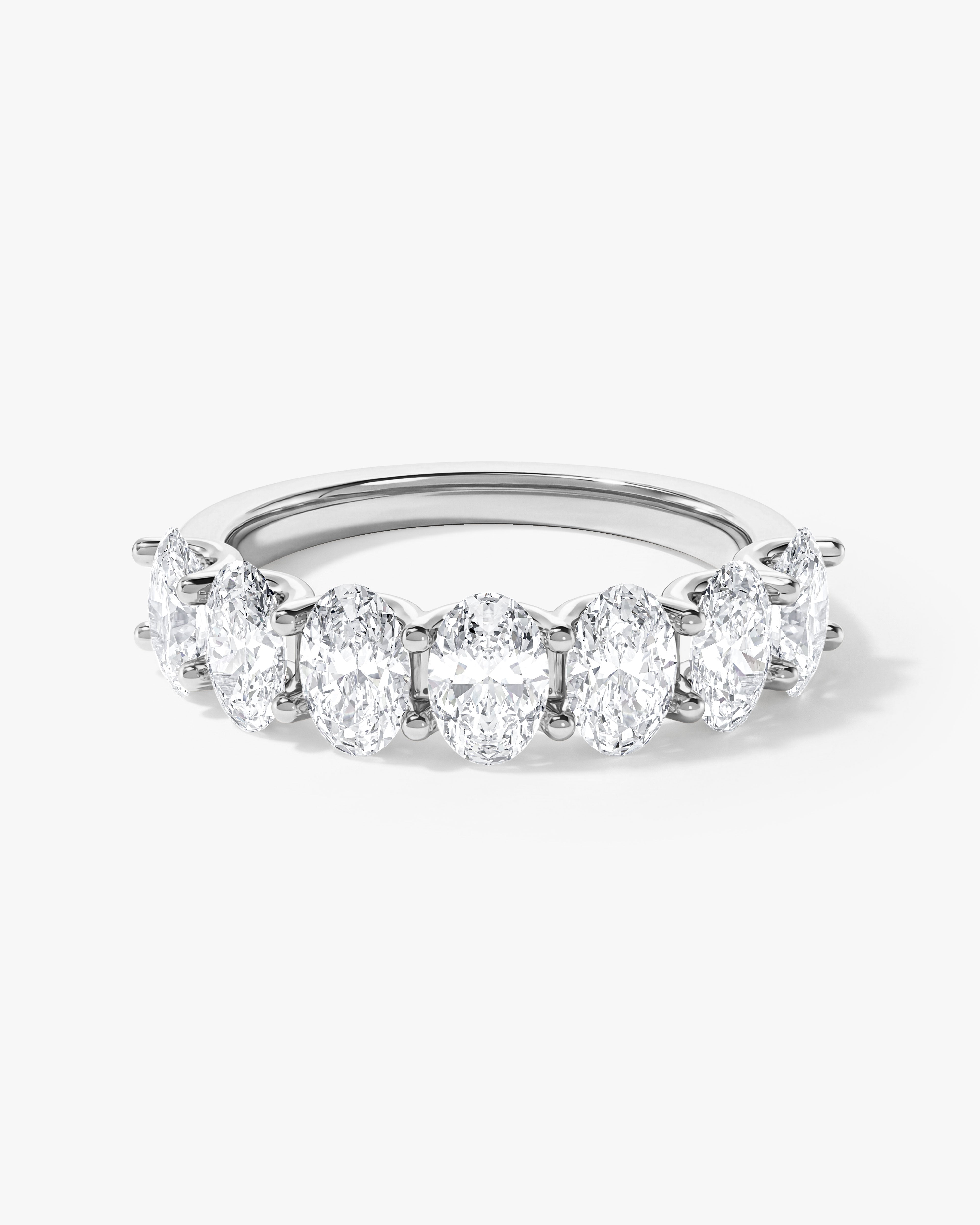 U-Prong Oval Half Eternity Band (4.00 CT TW)