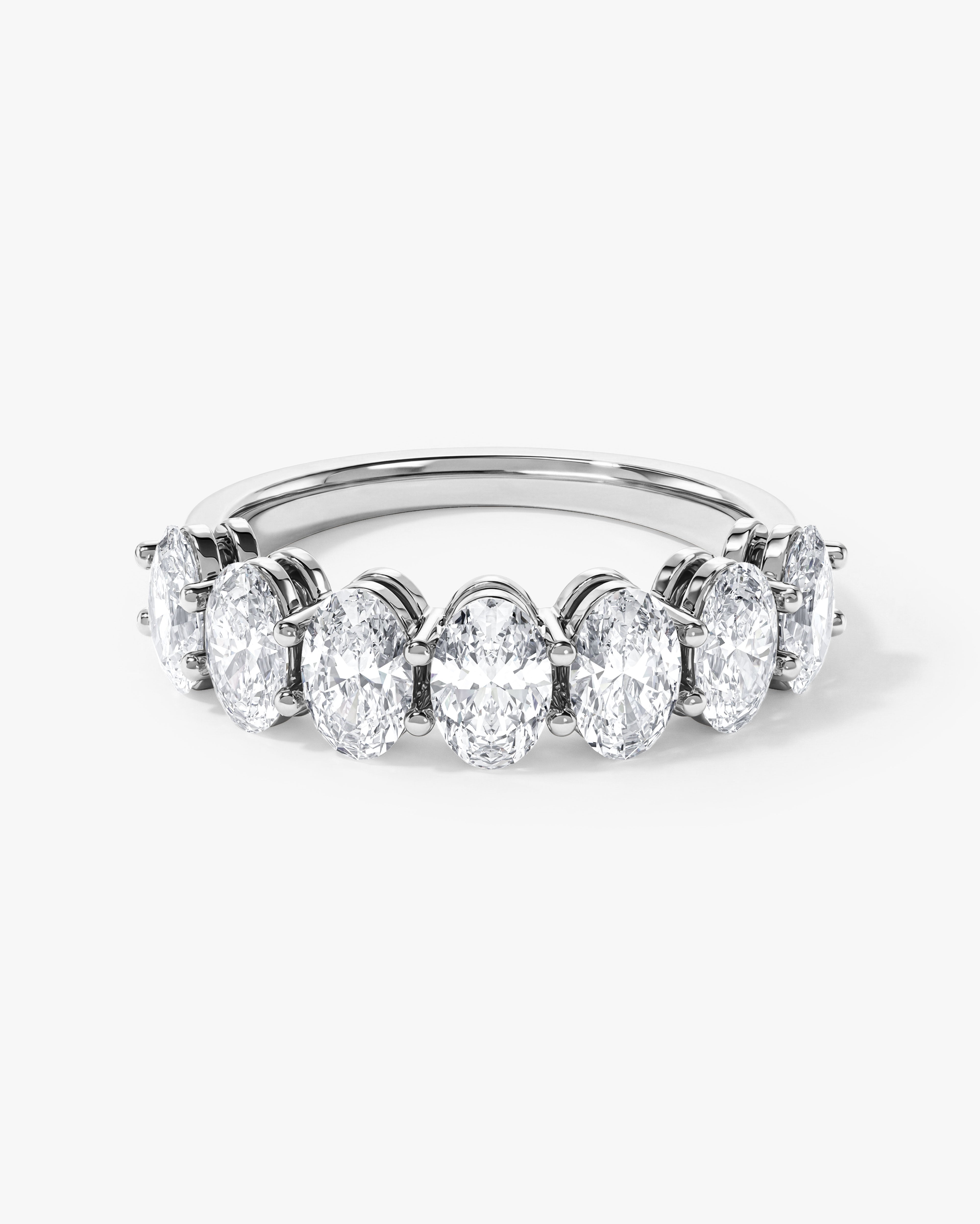 Shared Prong Oval Half Eternity Band (4.00 CT TW)