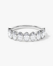 Bezel Oval Half Eternity Band (2.00 CT TW)