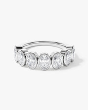 Bezel Oval Half Eternity Band (3.50 CT TW)