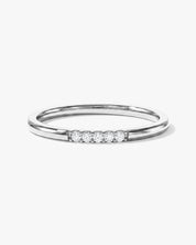 Minimalist Five-Stone Wedding Band