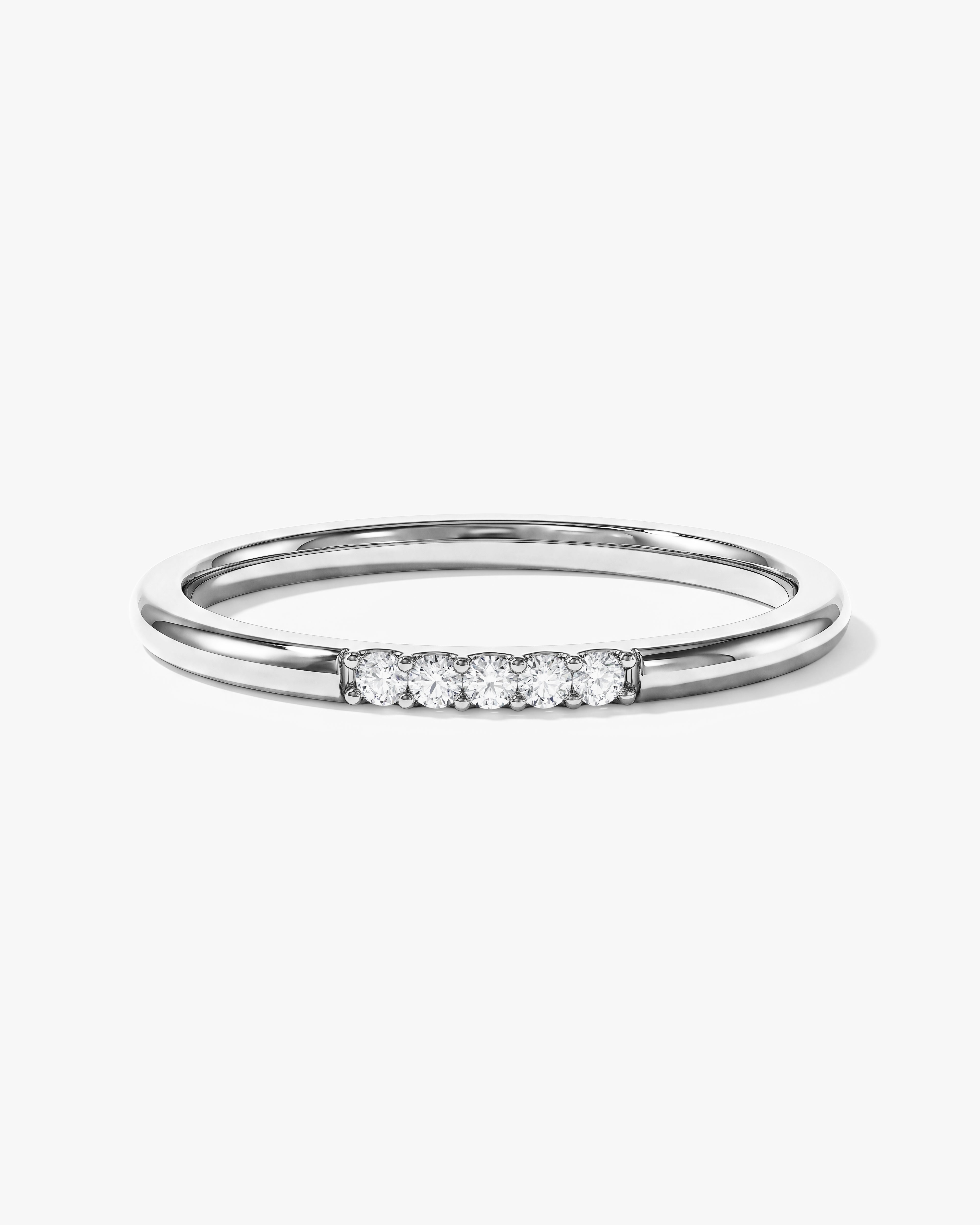 Minimalist Five-Stone Wedding Band