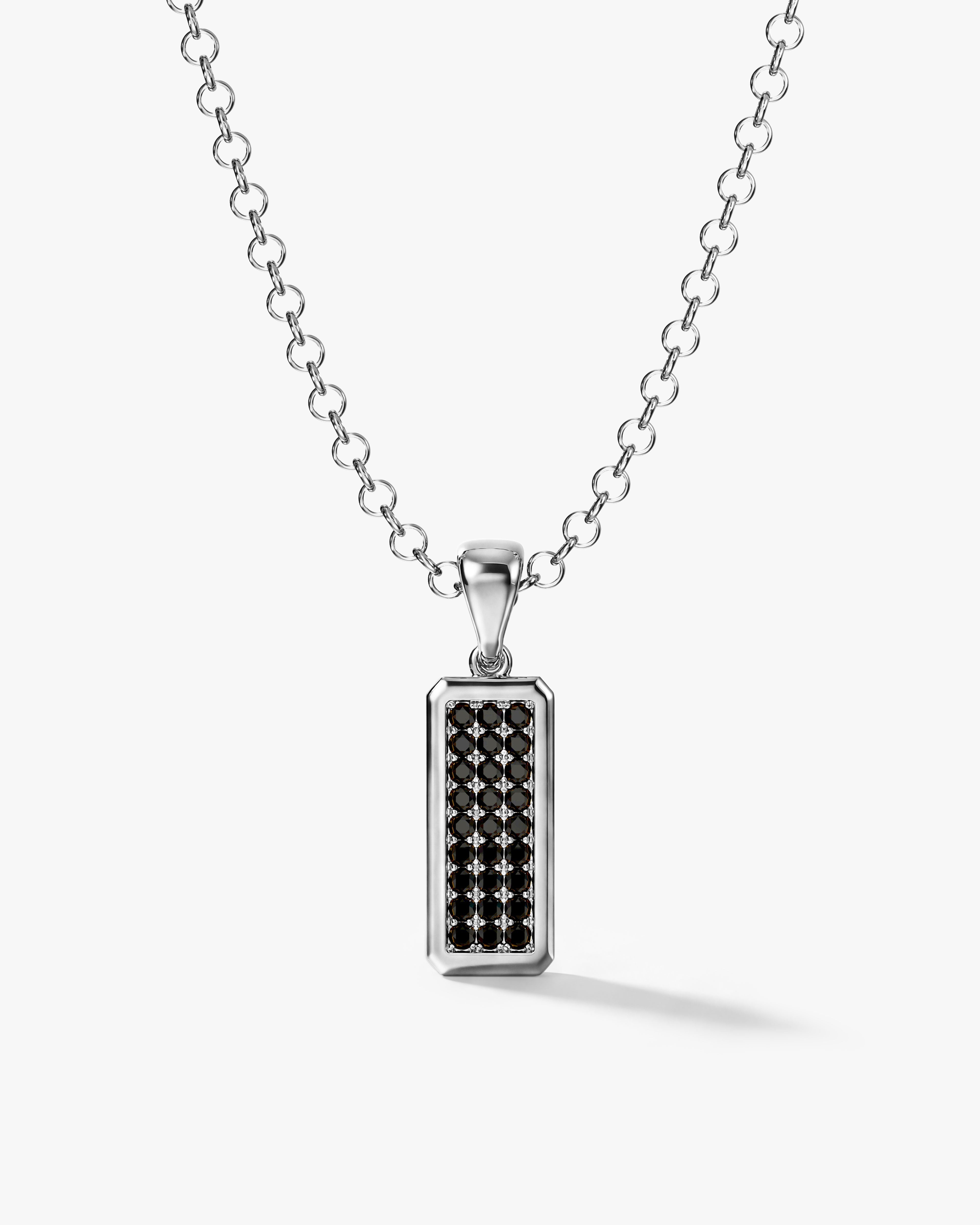 Onyx Tag Pendant Necklace