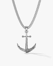 Textured Anchor Necklace