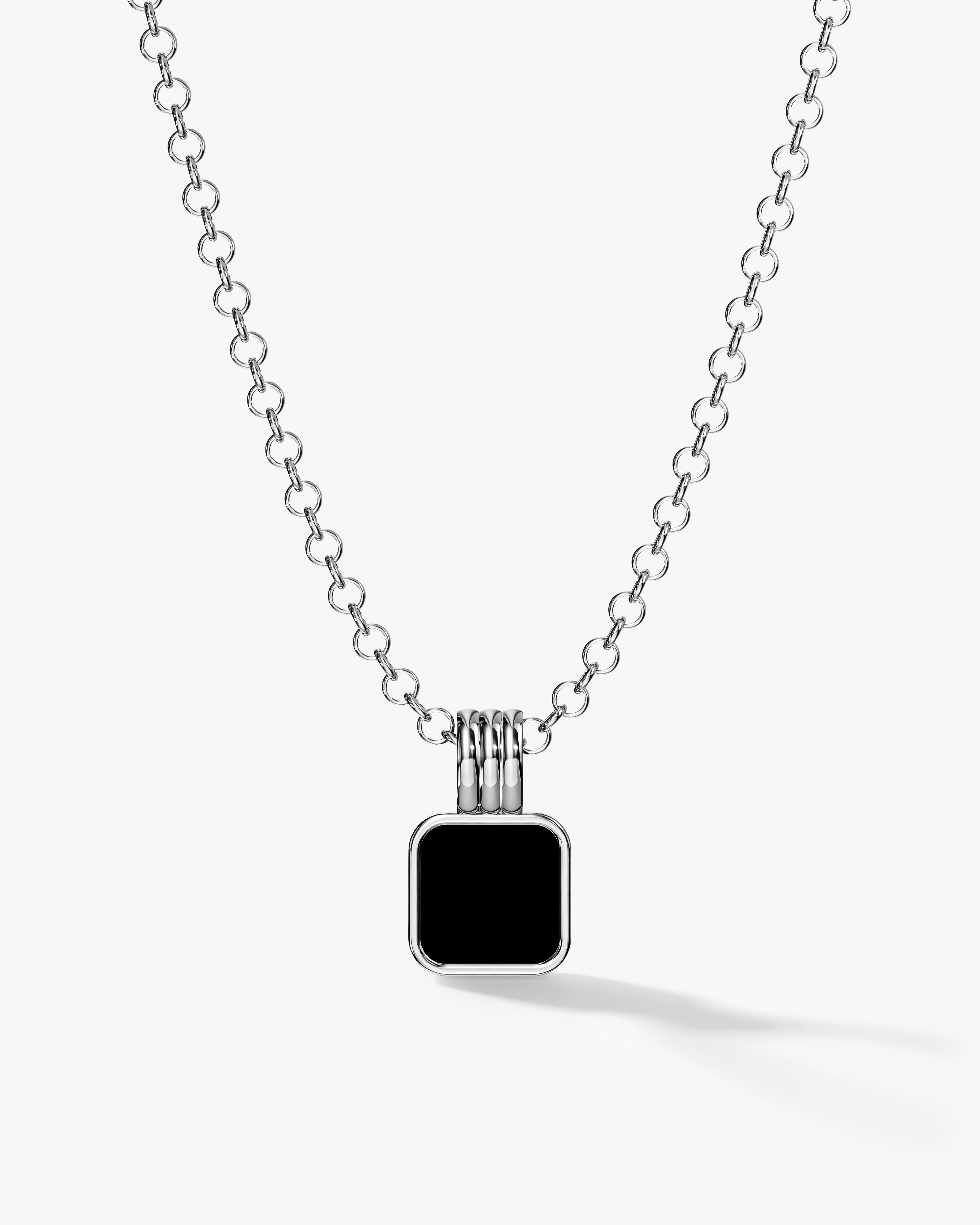 Onyx Square Necklace