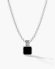 Onyx Square Necklace