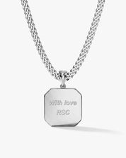 Engraved Message Pendant Necklace