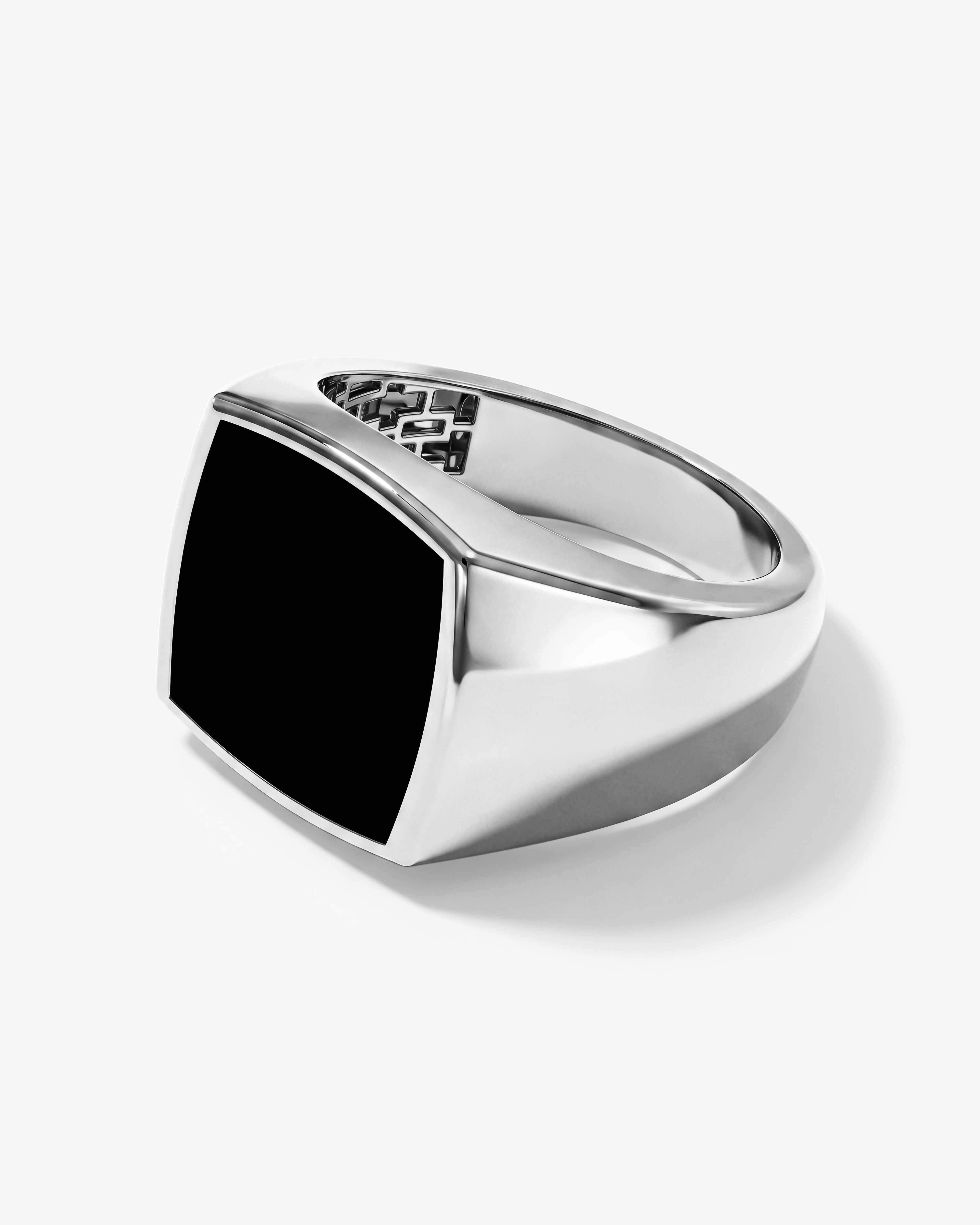 Black Enamel Signet Ring