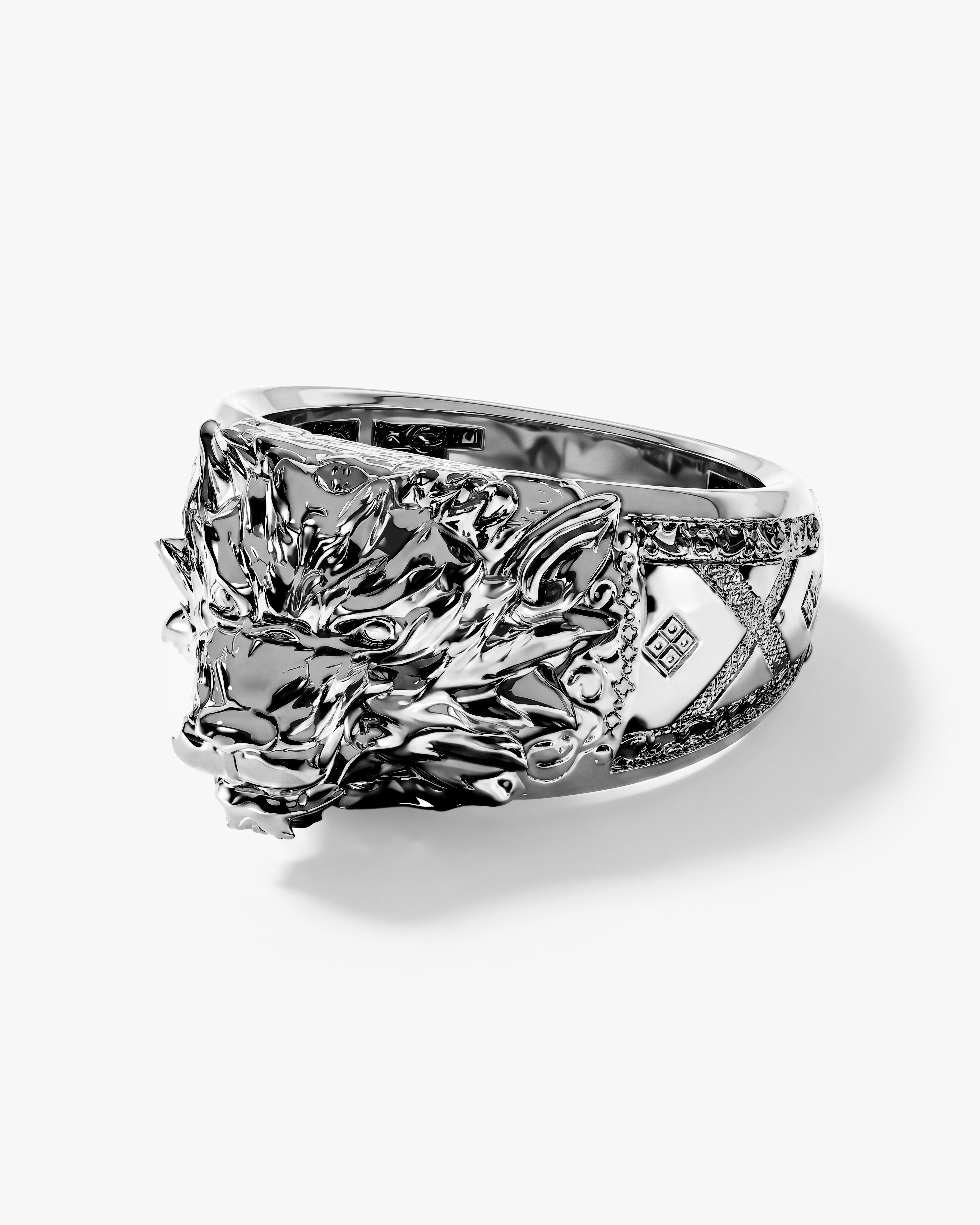 Fierce Dragon Signet Ring