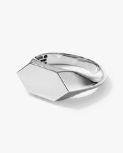 Sharp Hexagon Signet Ring