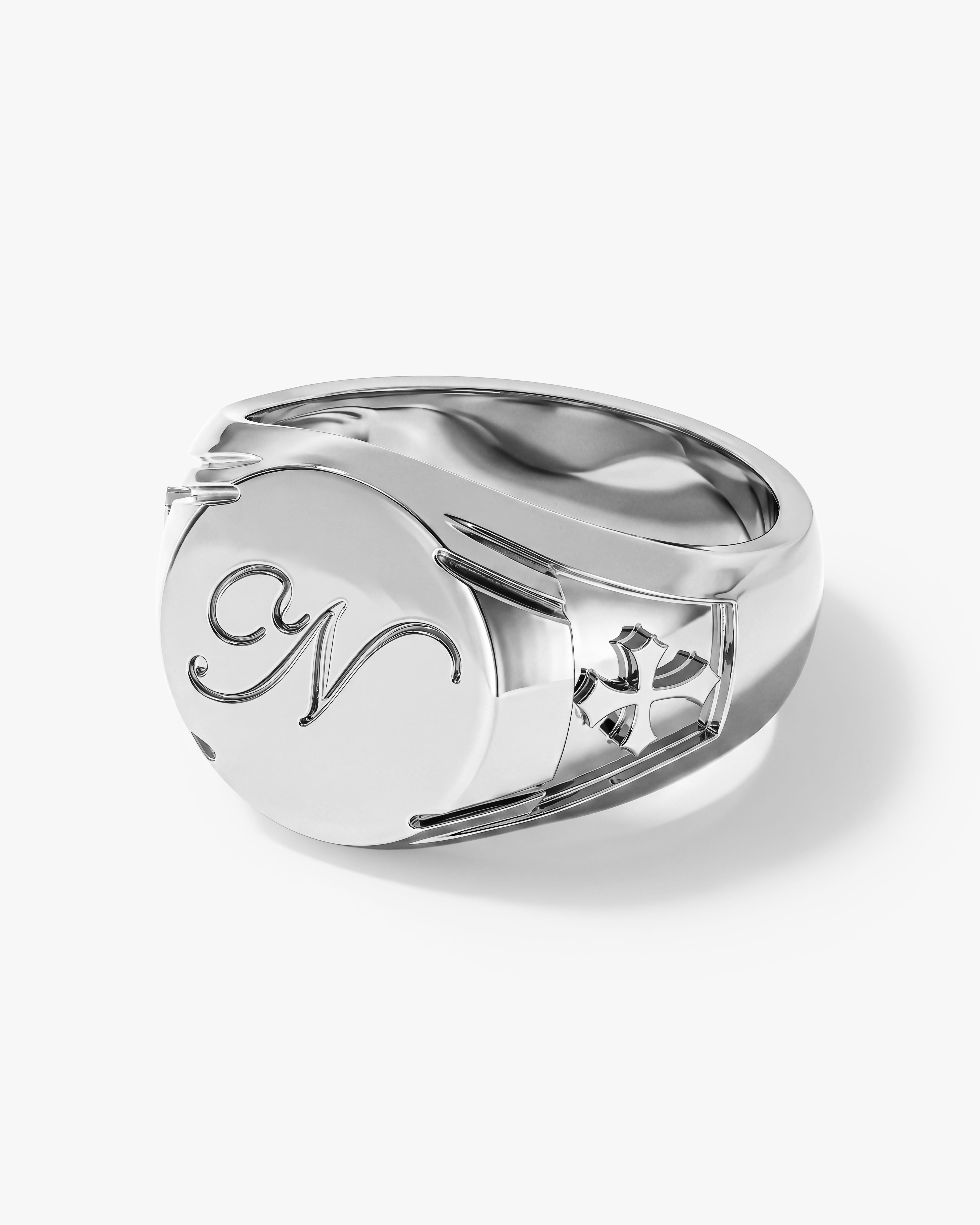 Engravable Round Signet Ring