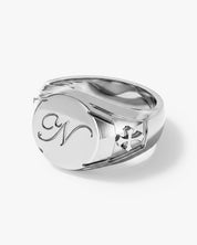 Engravable Round Signet Ring
