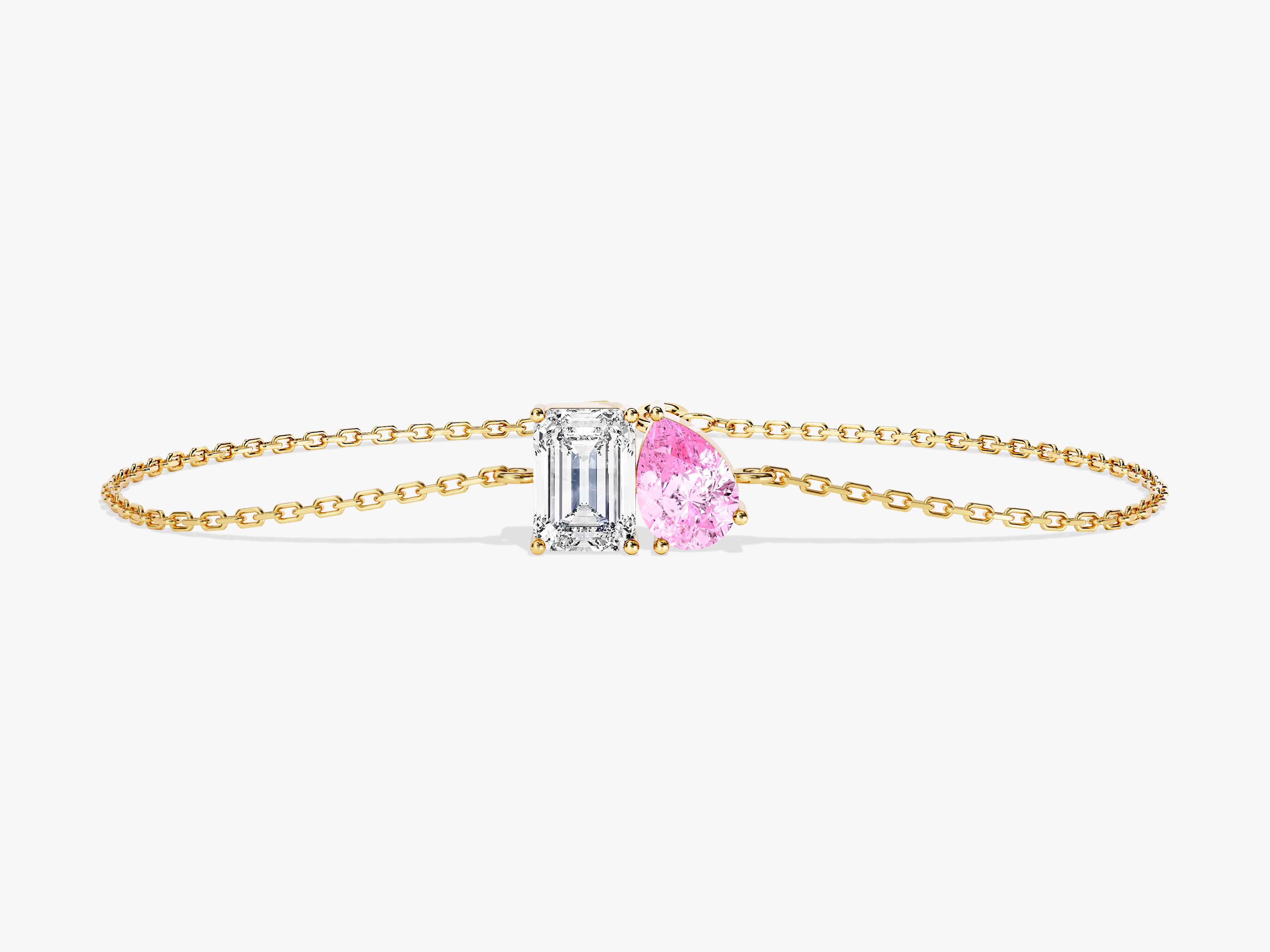 Emerald & Pear Birthstone Bracelet