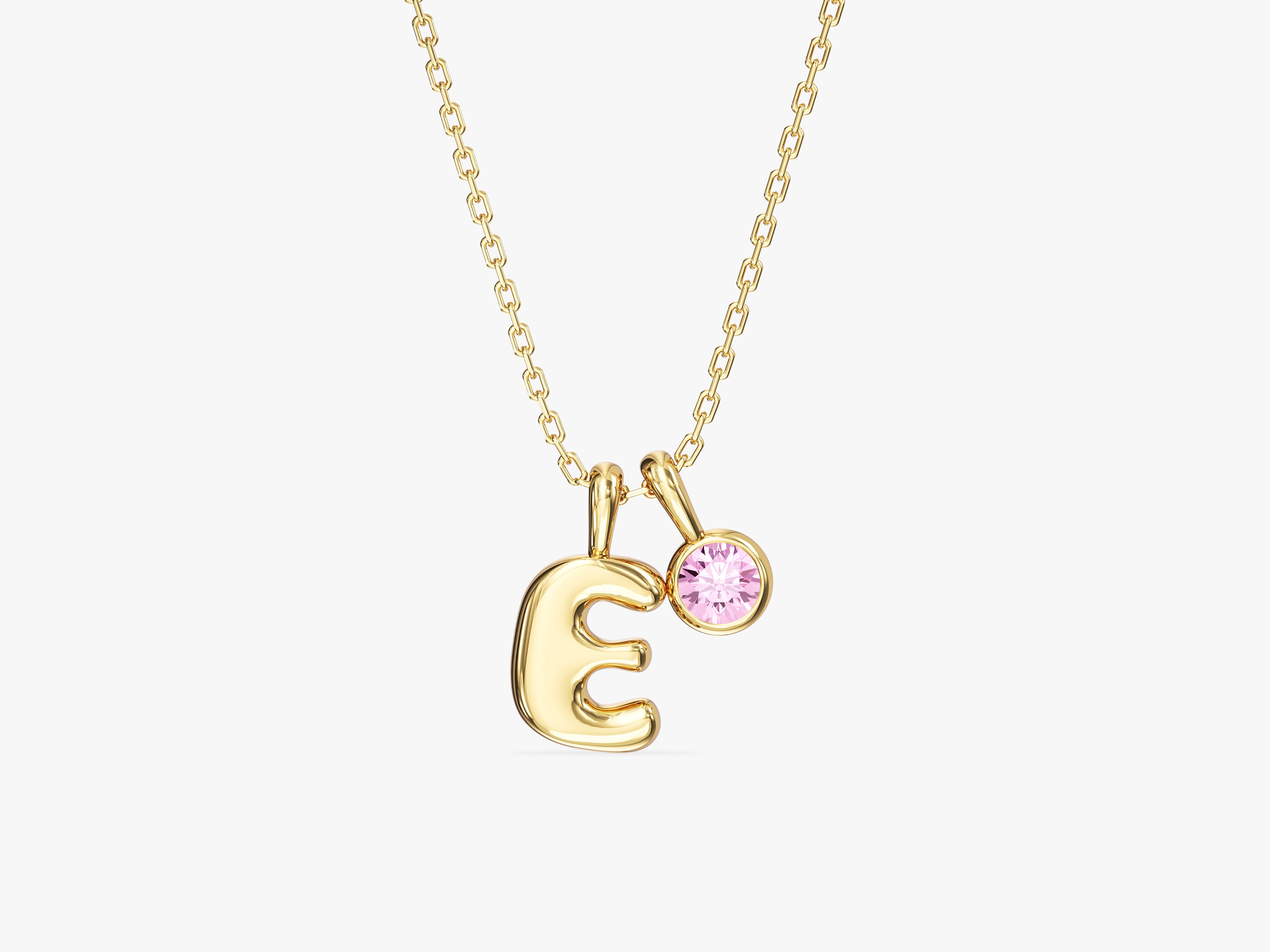 Initial Birthstone Necklace