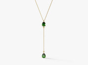 Raindrop Pear Birthstone Necklace