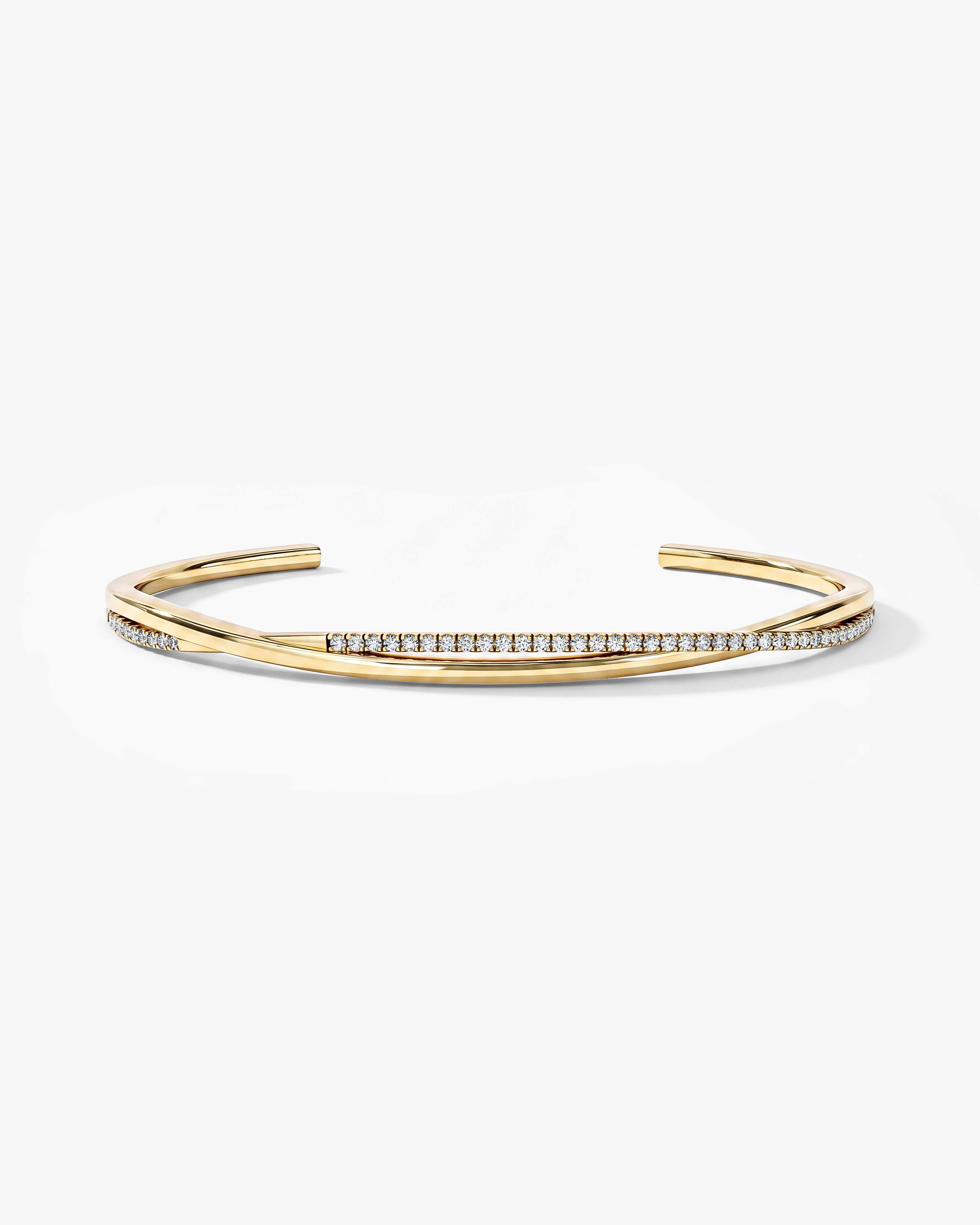 Twisted Gemstone Open Cuff