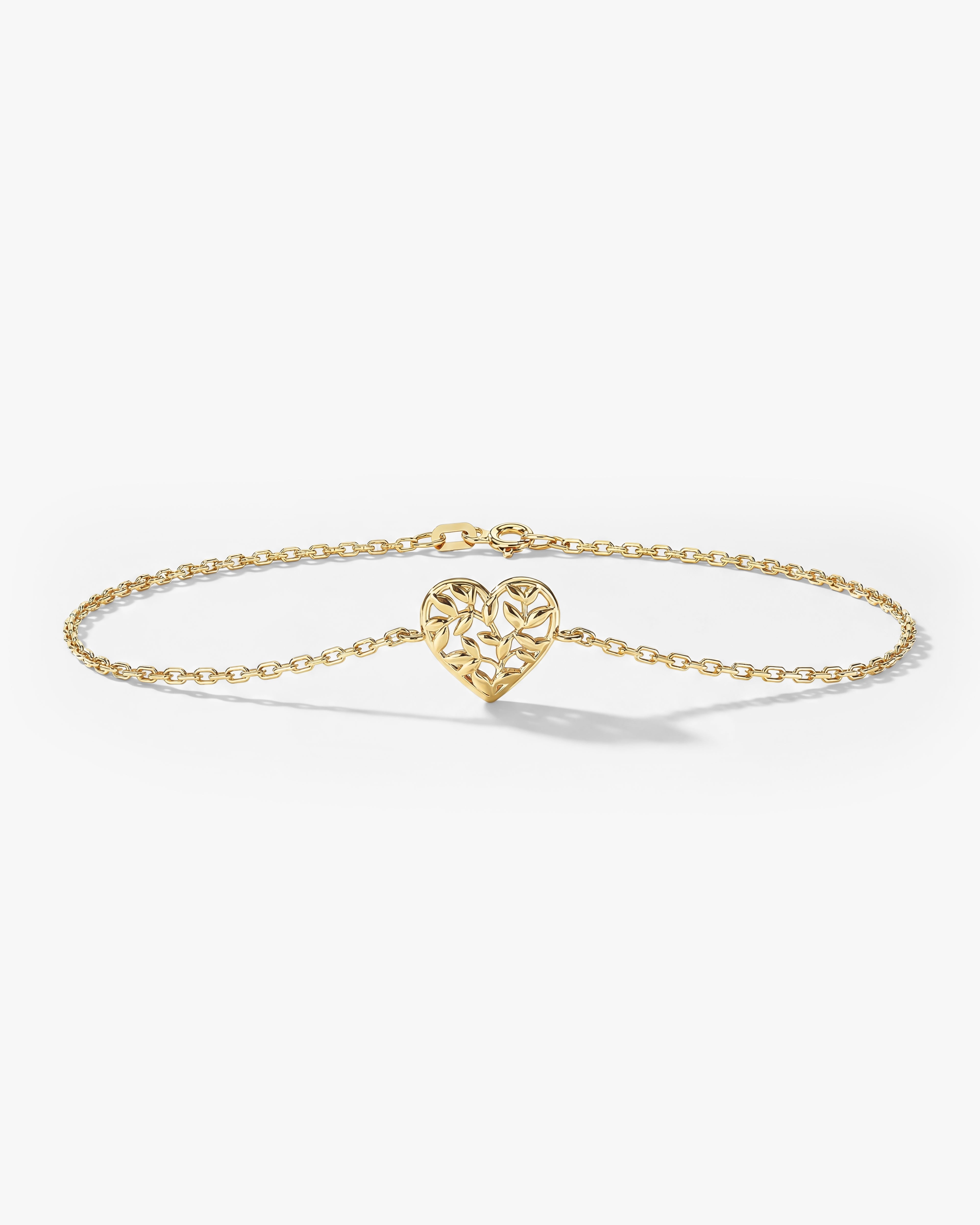 Heart Leaf Charm Bracelet