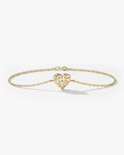 Heart Leaf Charm Bracelet