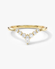 Vintage Marquise Tipped Wedding Band