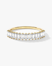 Baguette Cut Half Eternity Wedding Band