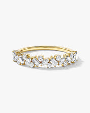 Multi-Cut Cluster Wedding Band