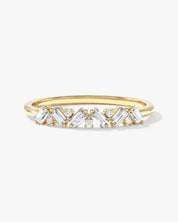 Petite Baguette Cluster Wedding Band