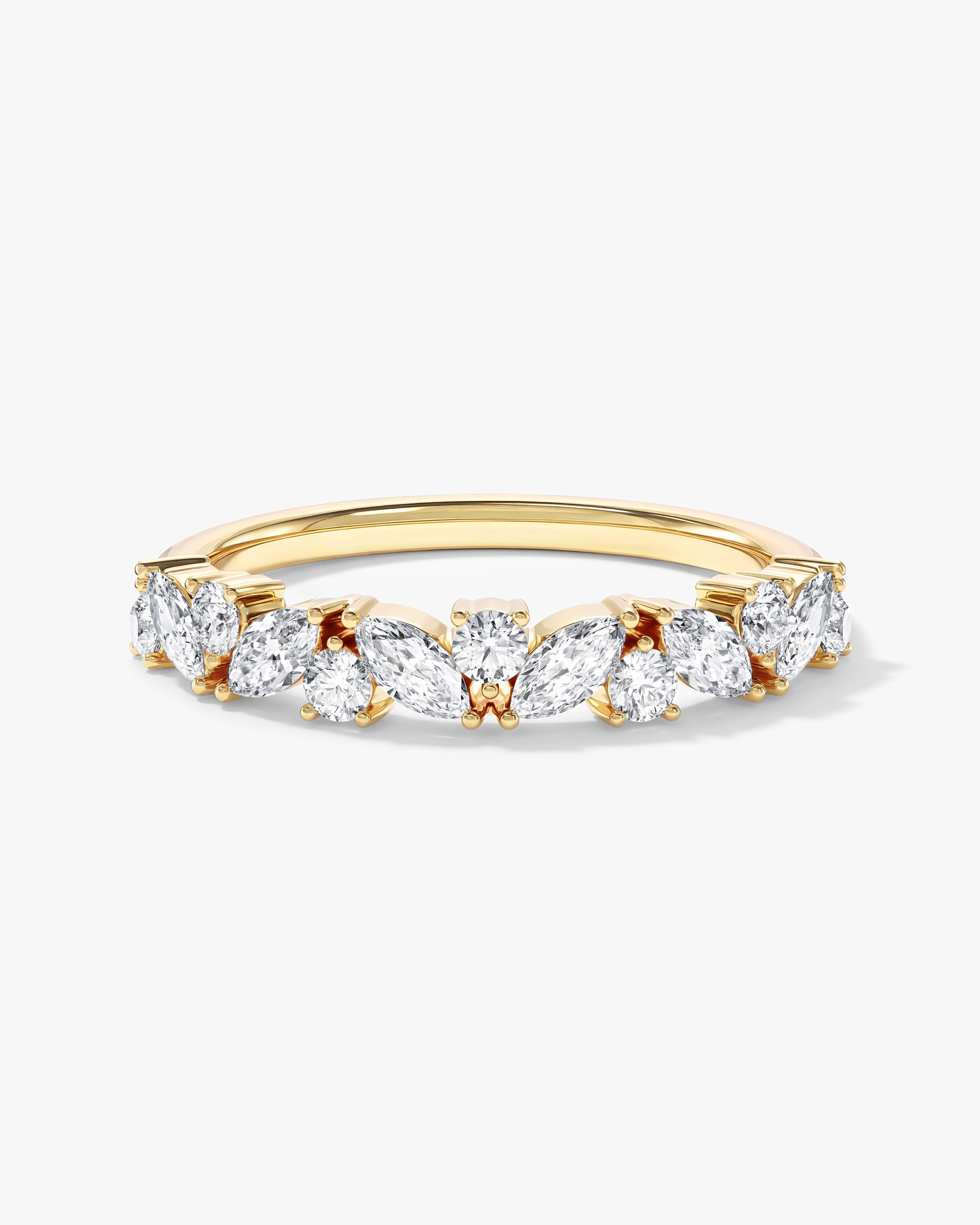 Marquise Bloom Wedding Band (0.80 CT TW)