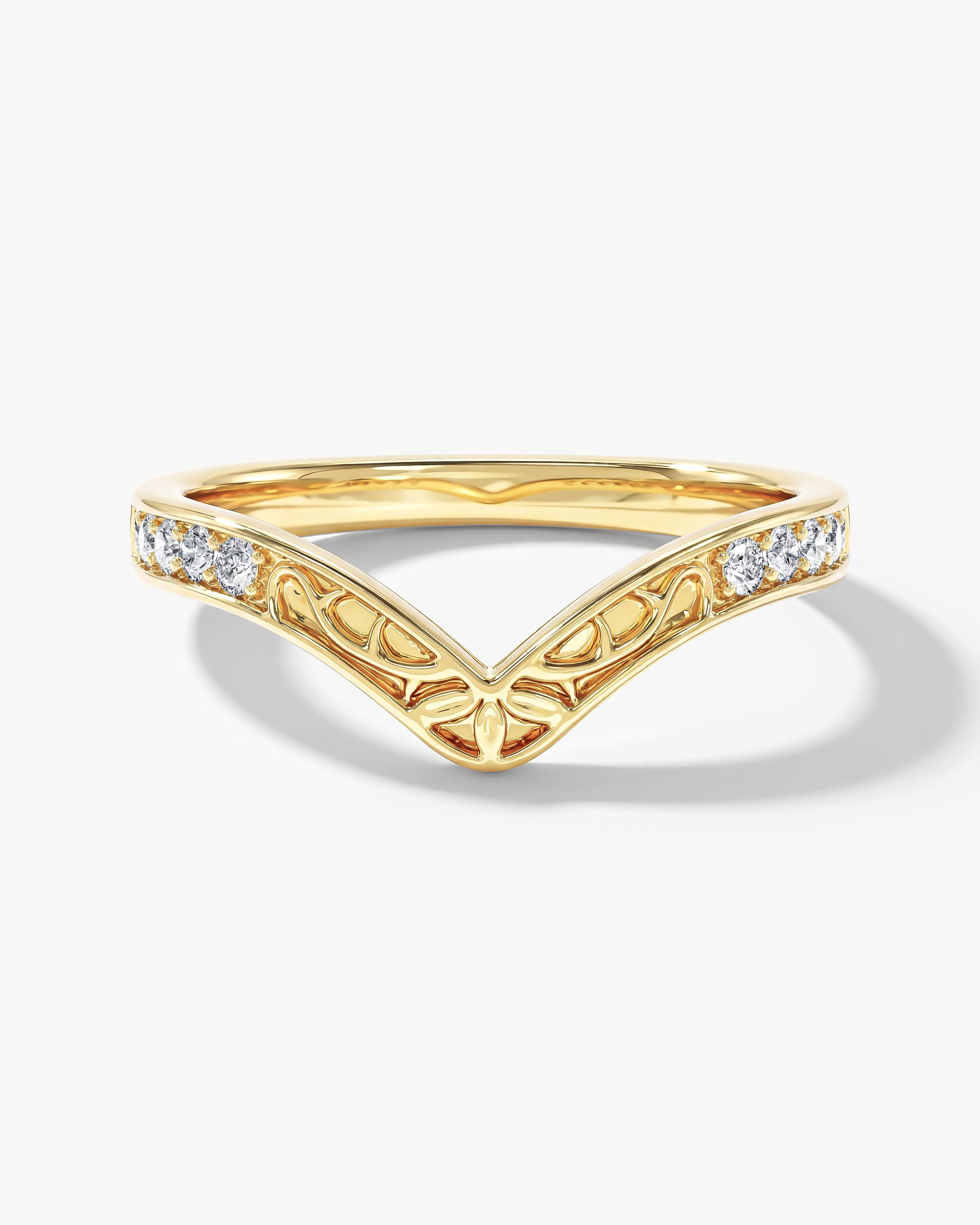 Fligree Nesting Wedding Band (0.15 CT TW)