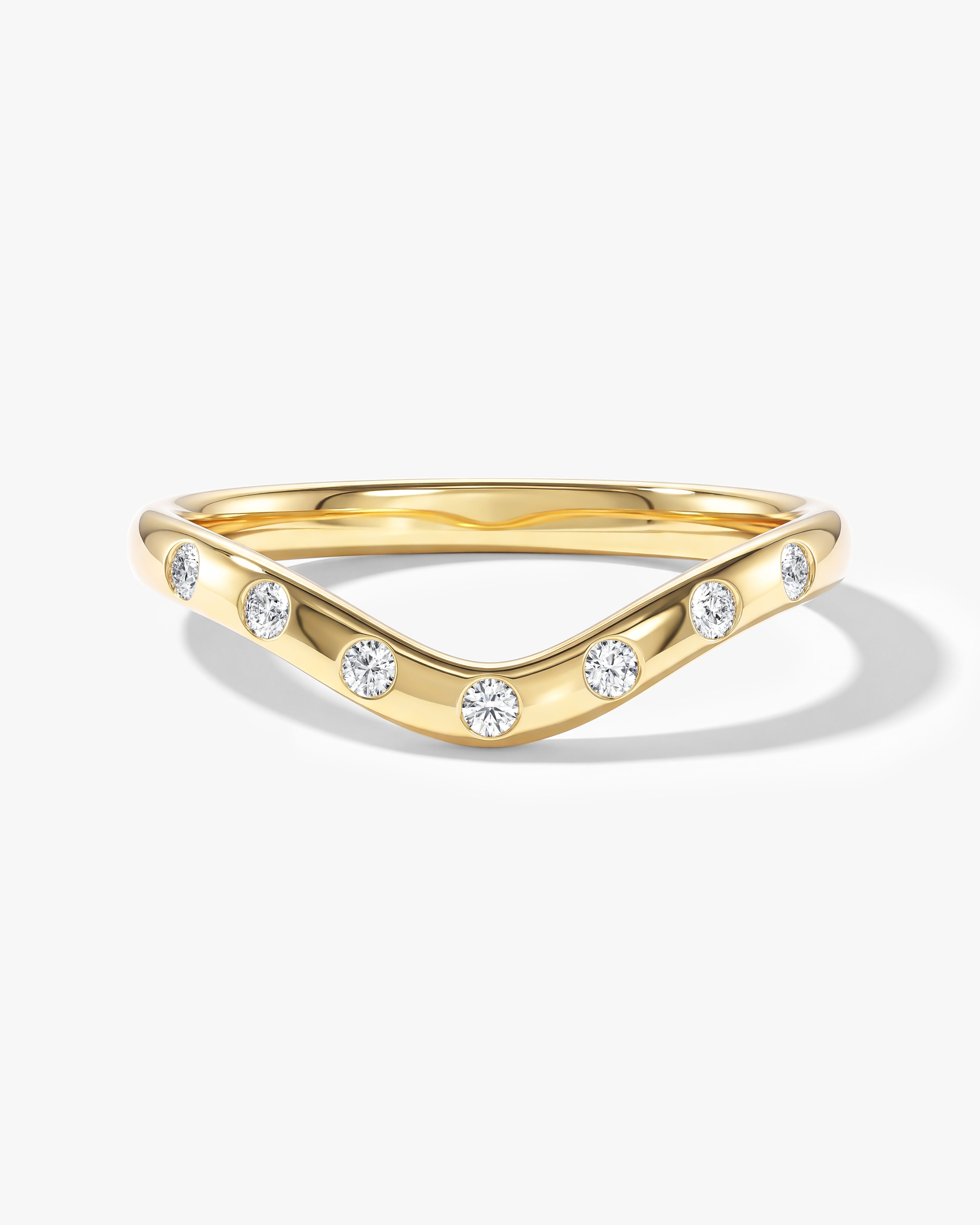 Flush Curved Wedding Band (0.10 CT TW)