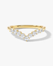 Shared Prong Chevron Wedding Band (0.30 CT TW)