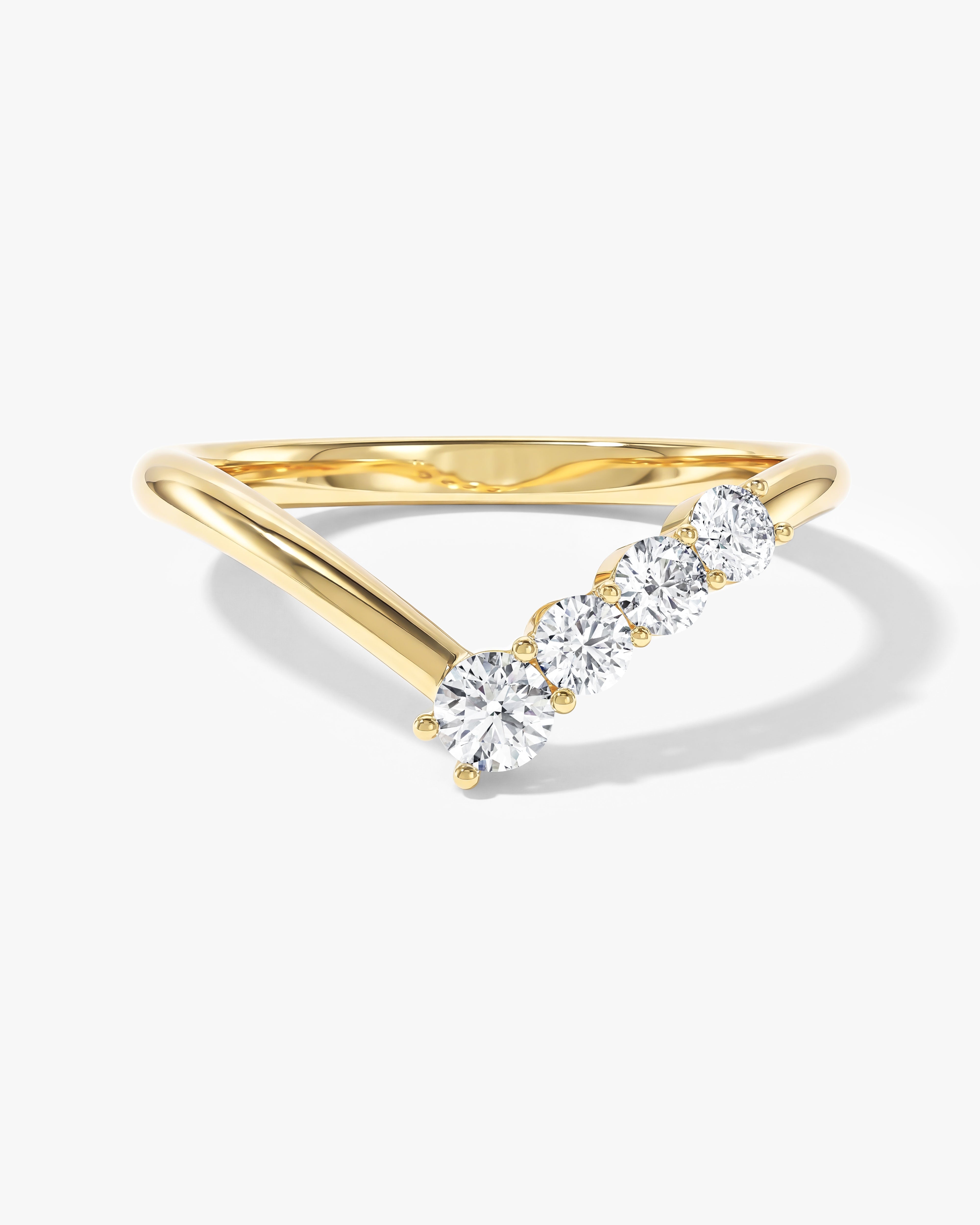 Asymmetric Chevron Wedding Band (0.30 CT TW)