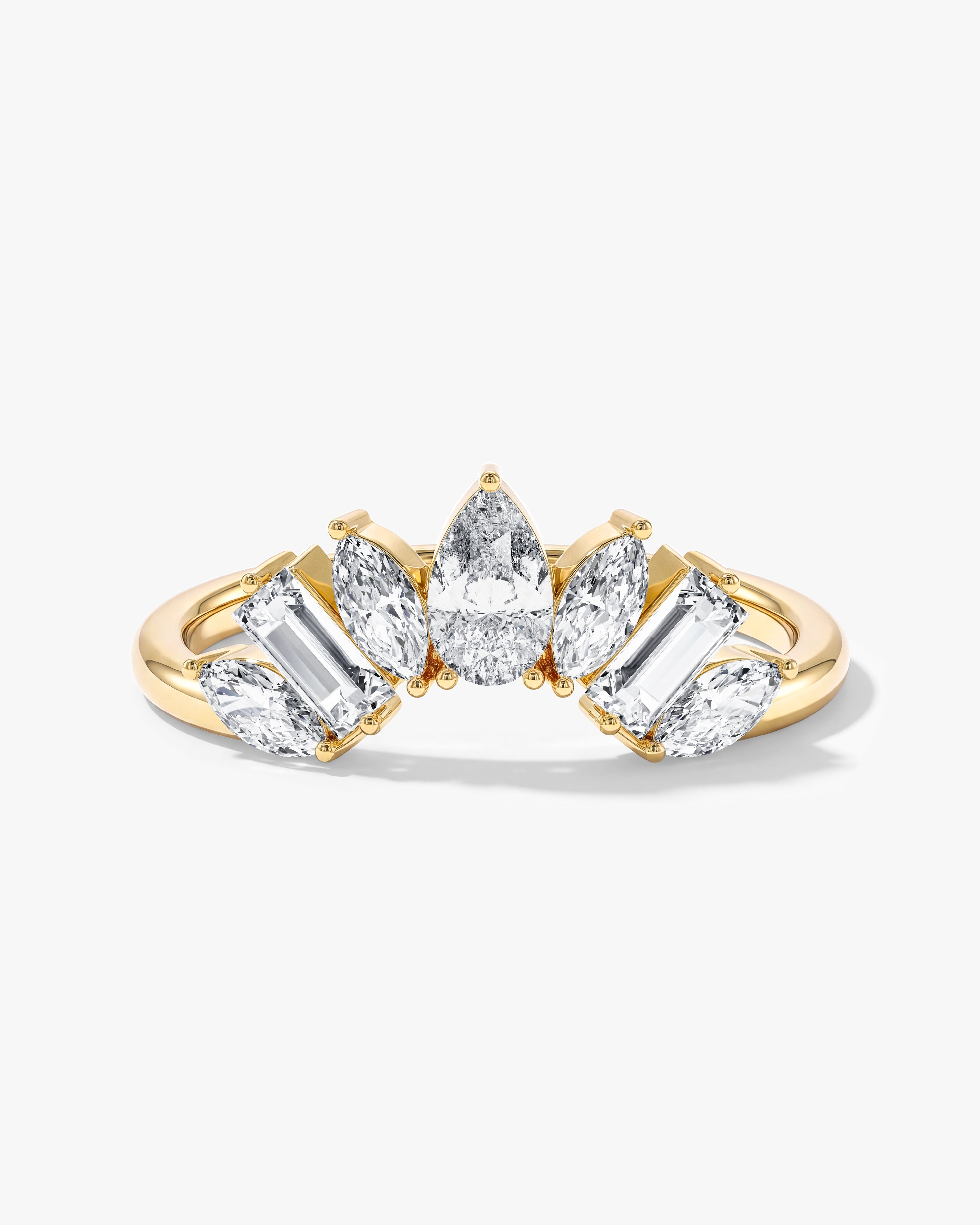 Arched Pear Wedding Band (1.00 CT TW)