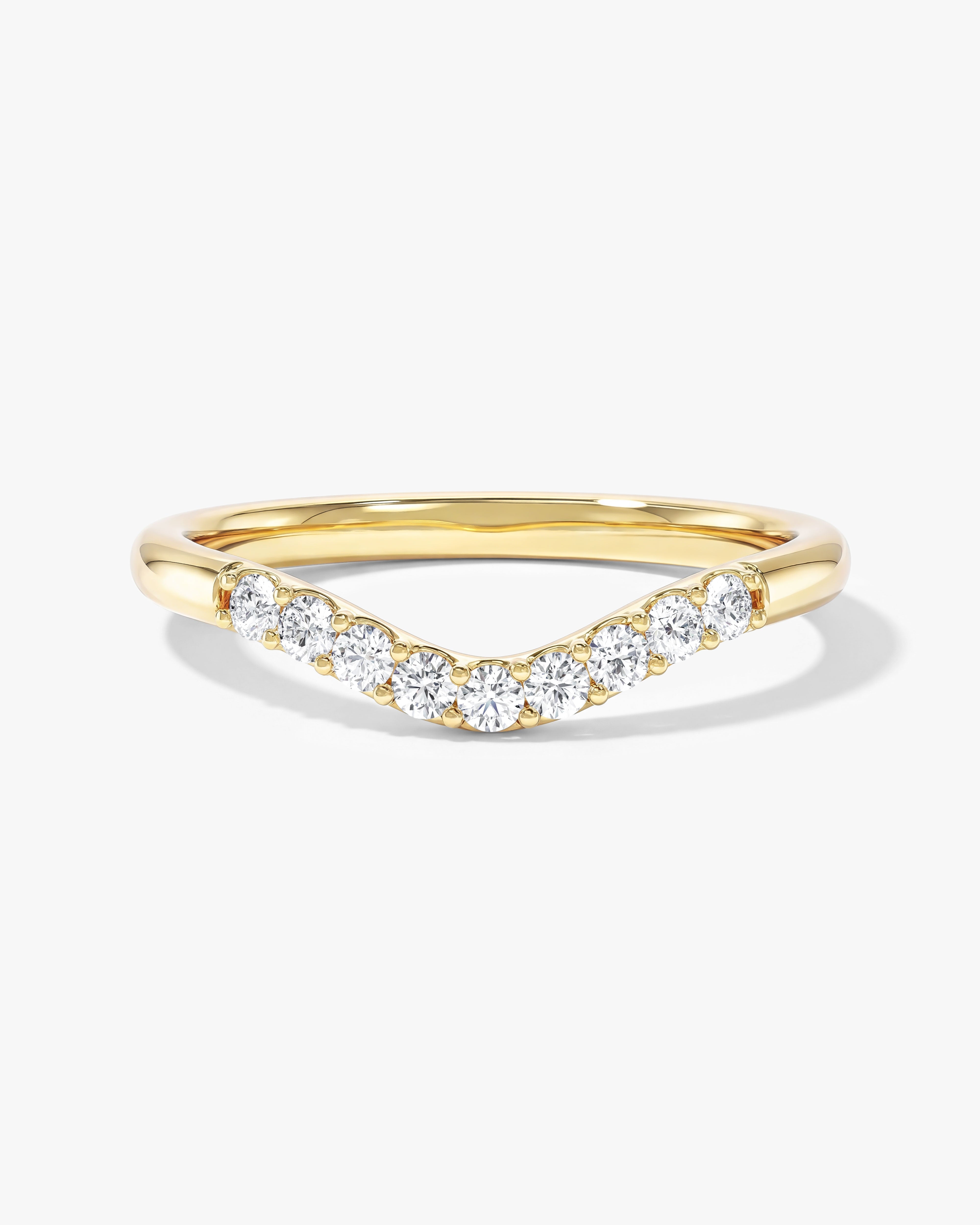 U-Curved Wedding Band