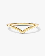 V-Shaped Plain Wedding Band