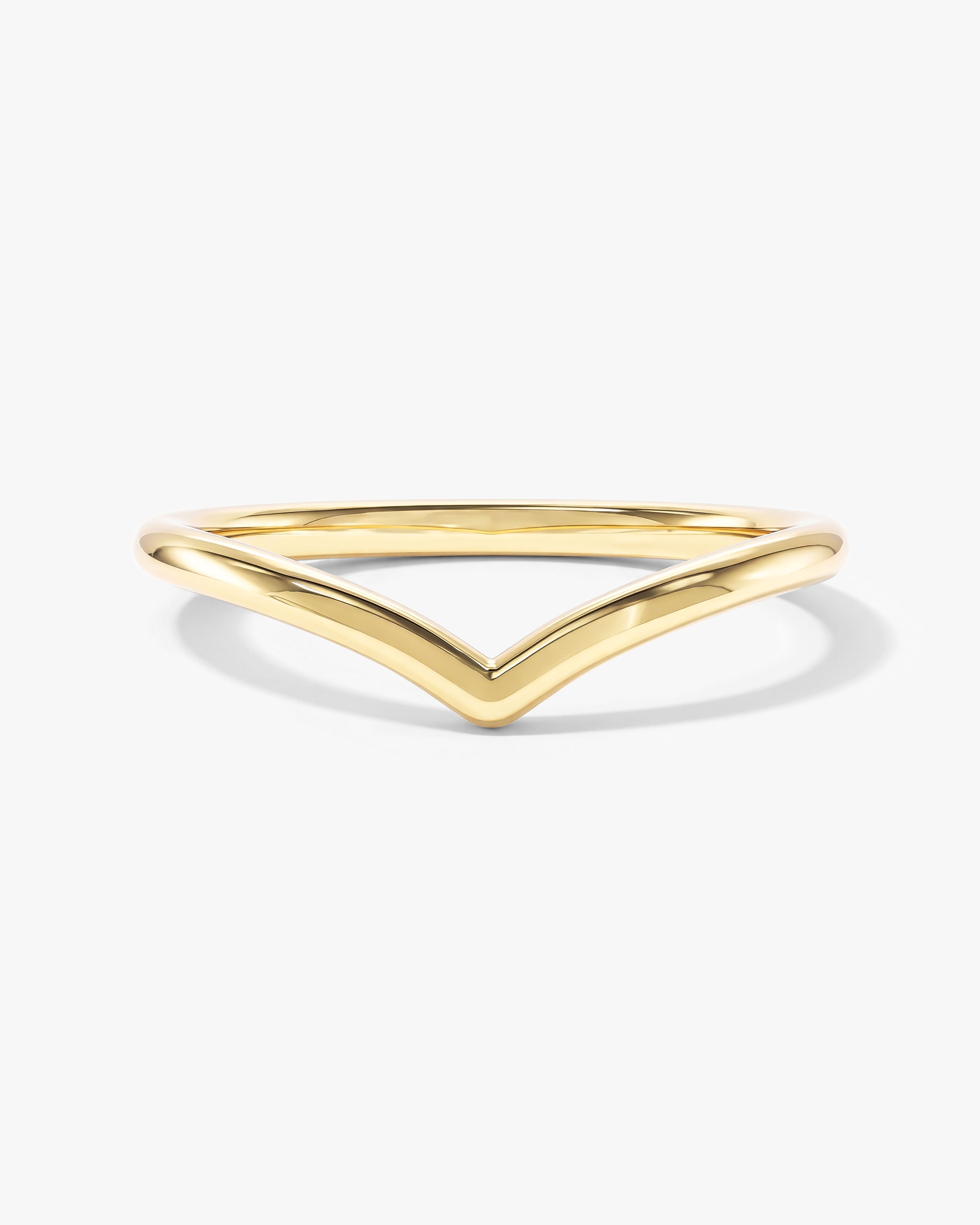 V-Shaped Plain Wedding Band