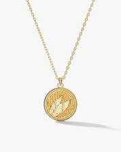 Winged Coin Necklace