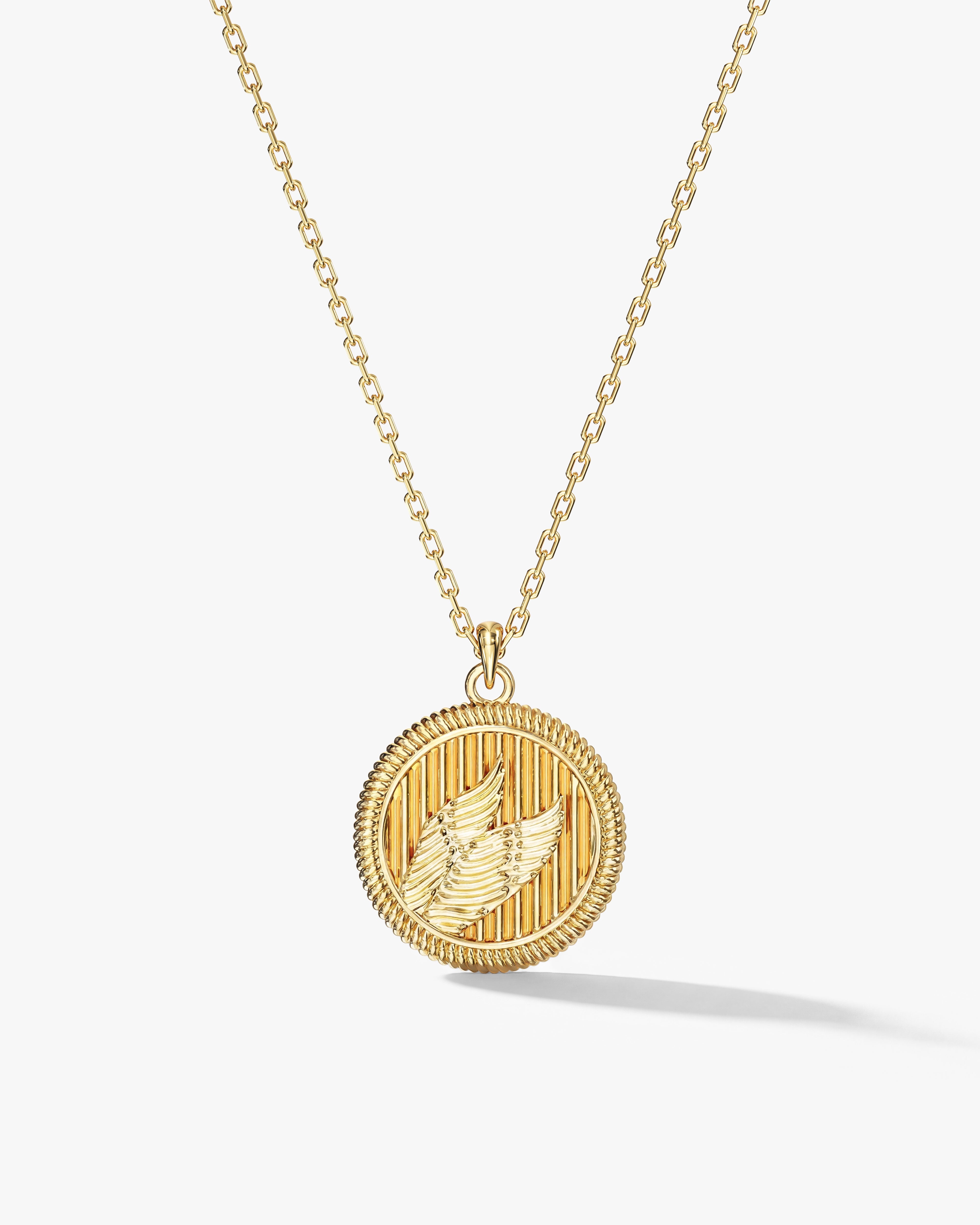 Winged Coin Necklace